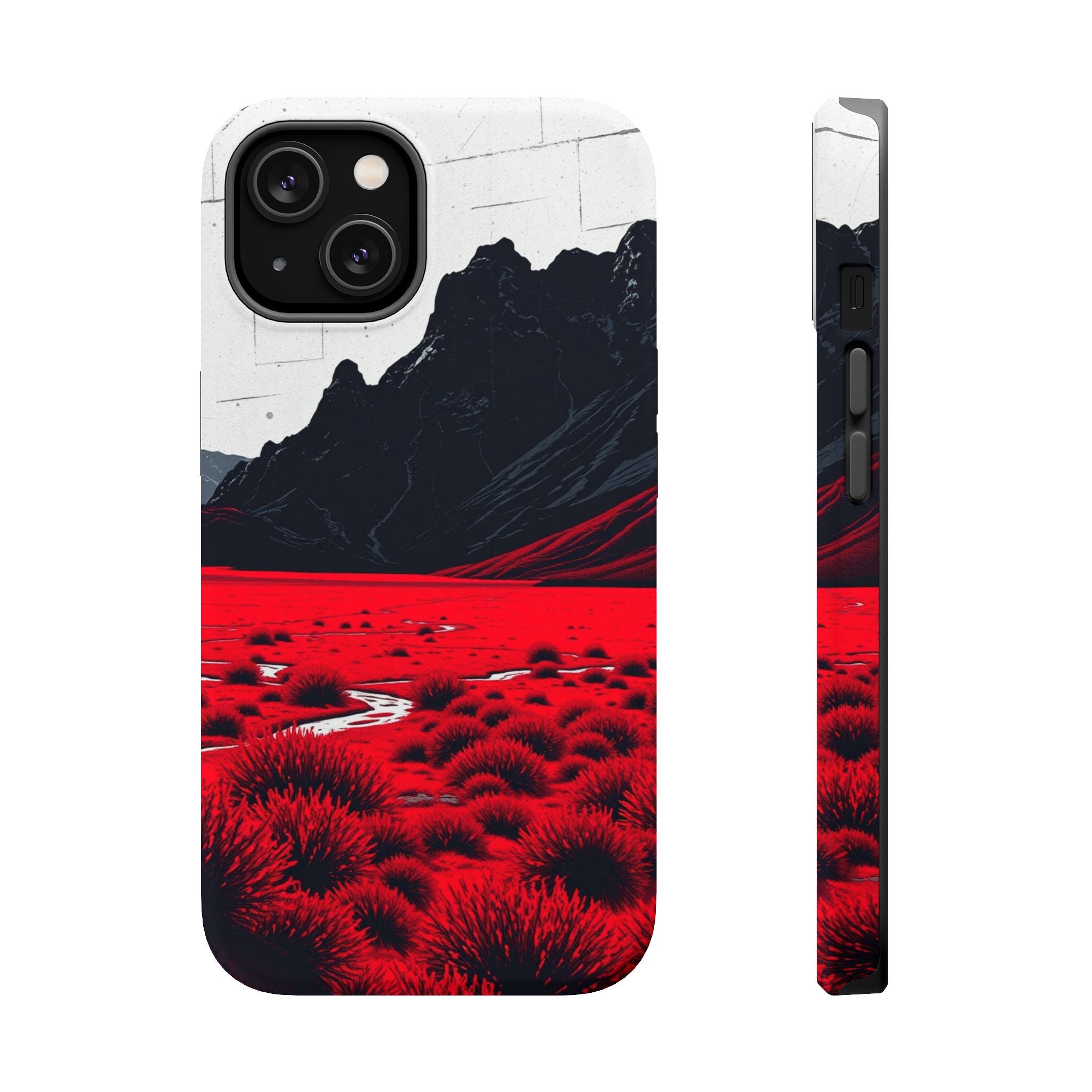 iPhone Black And Crimson Tundra Expanse Slim Everyday iPhone 15 · iPhone Case