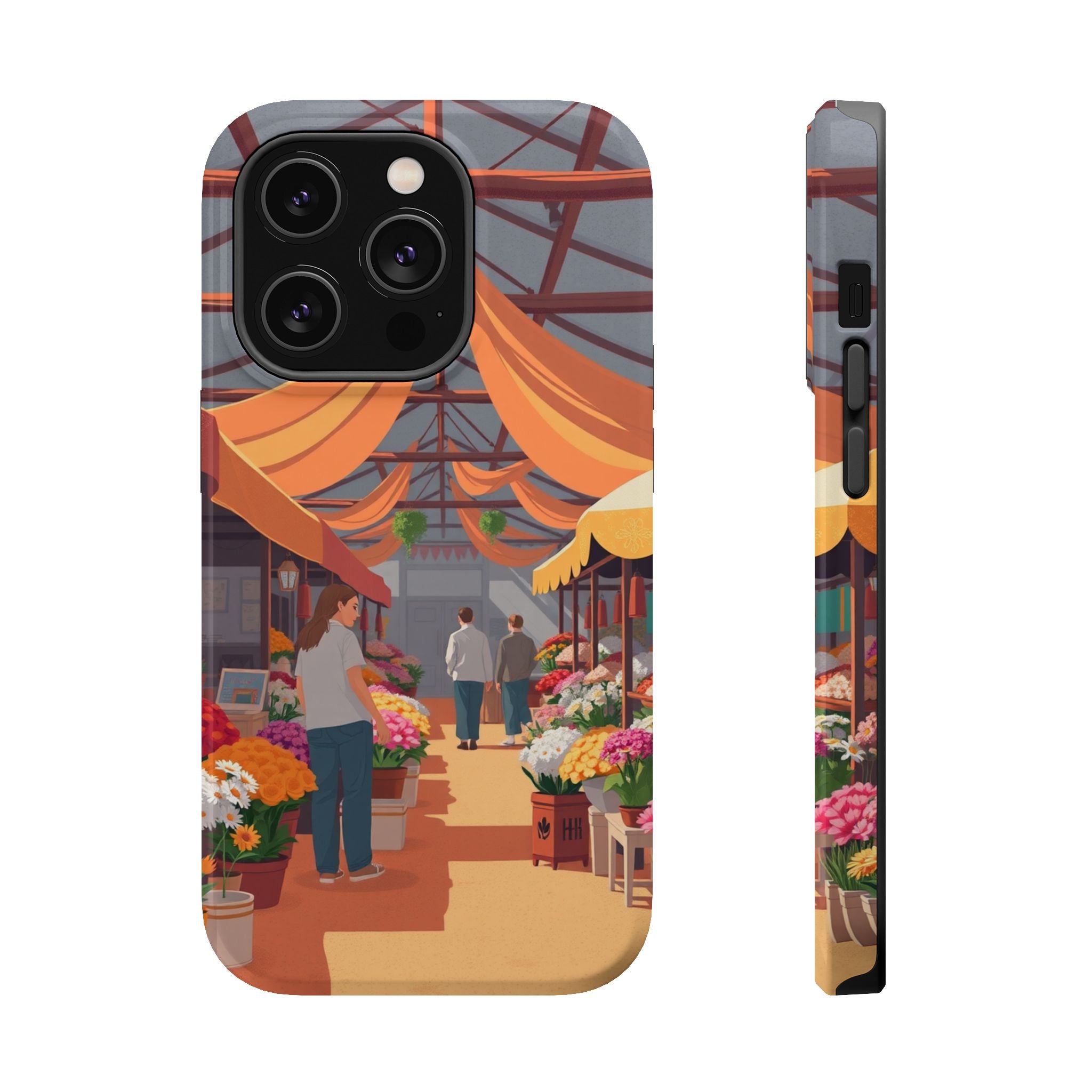 iPhone Vibrant Flower Market Design Slim Everyday Designer Case · iPhone Case