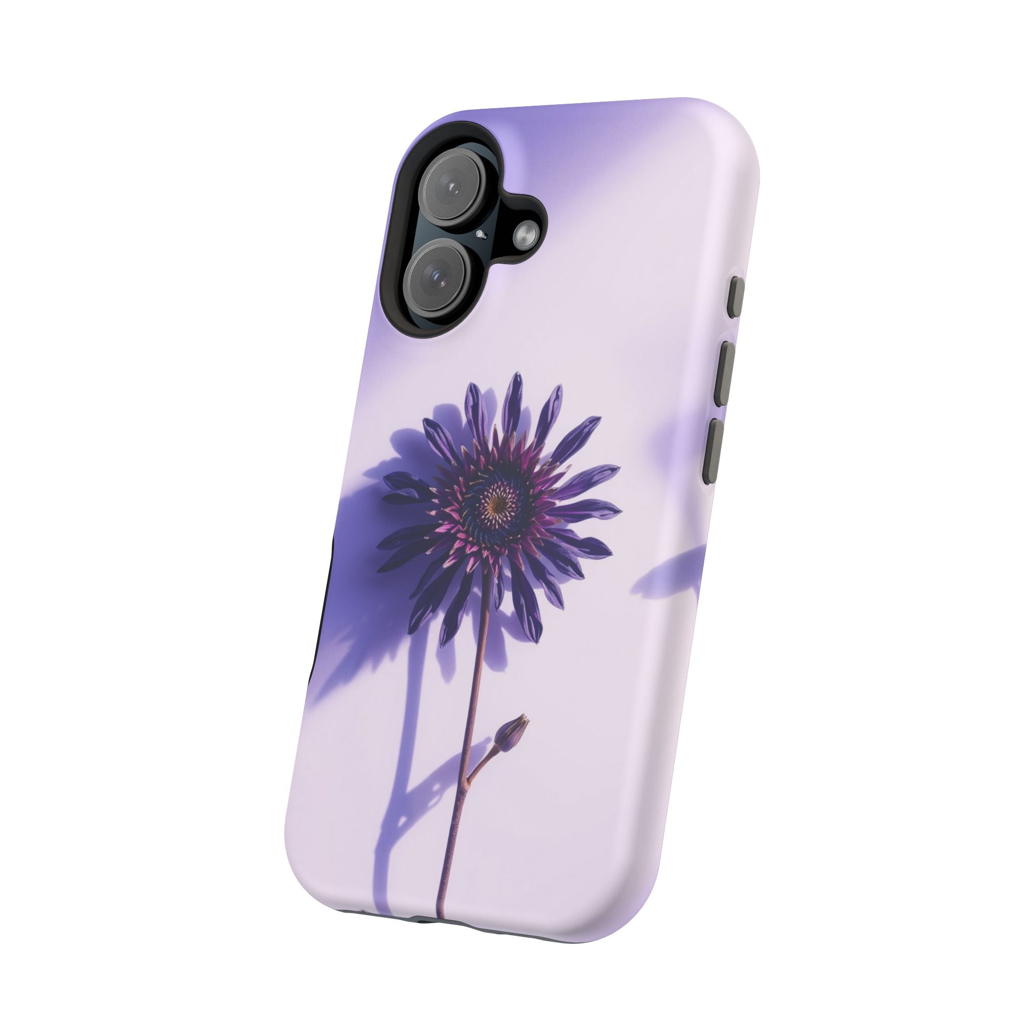 iPhone Indigo And Violet Dried Flower Flat Lay Soft iPhone Finish · iPhone Case