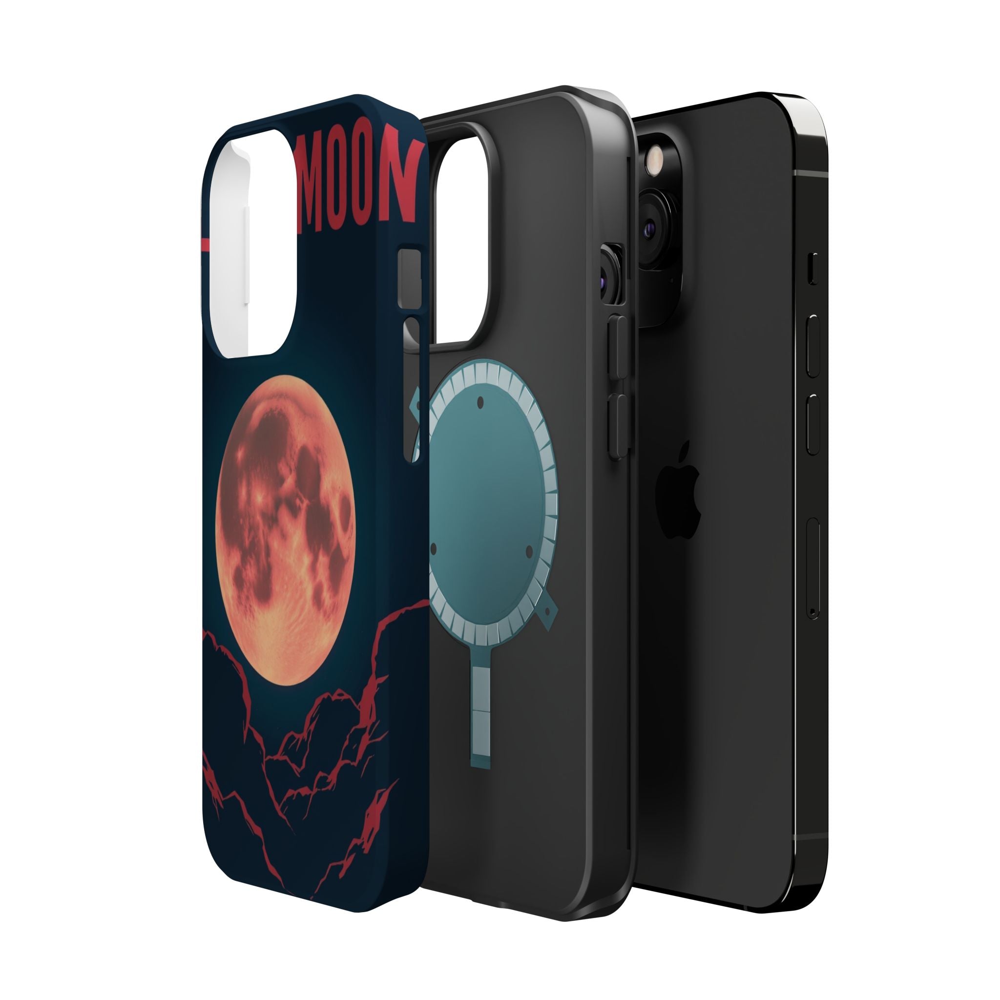 iPhone Blood Moon Rise Vintage Retro Poster Slim Everyday Designer Case · iPhone