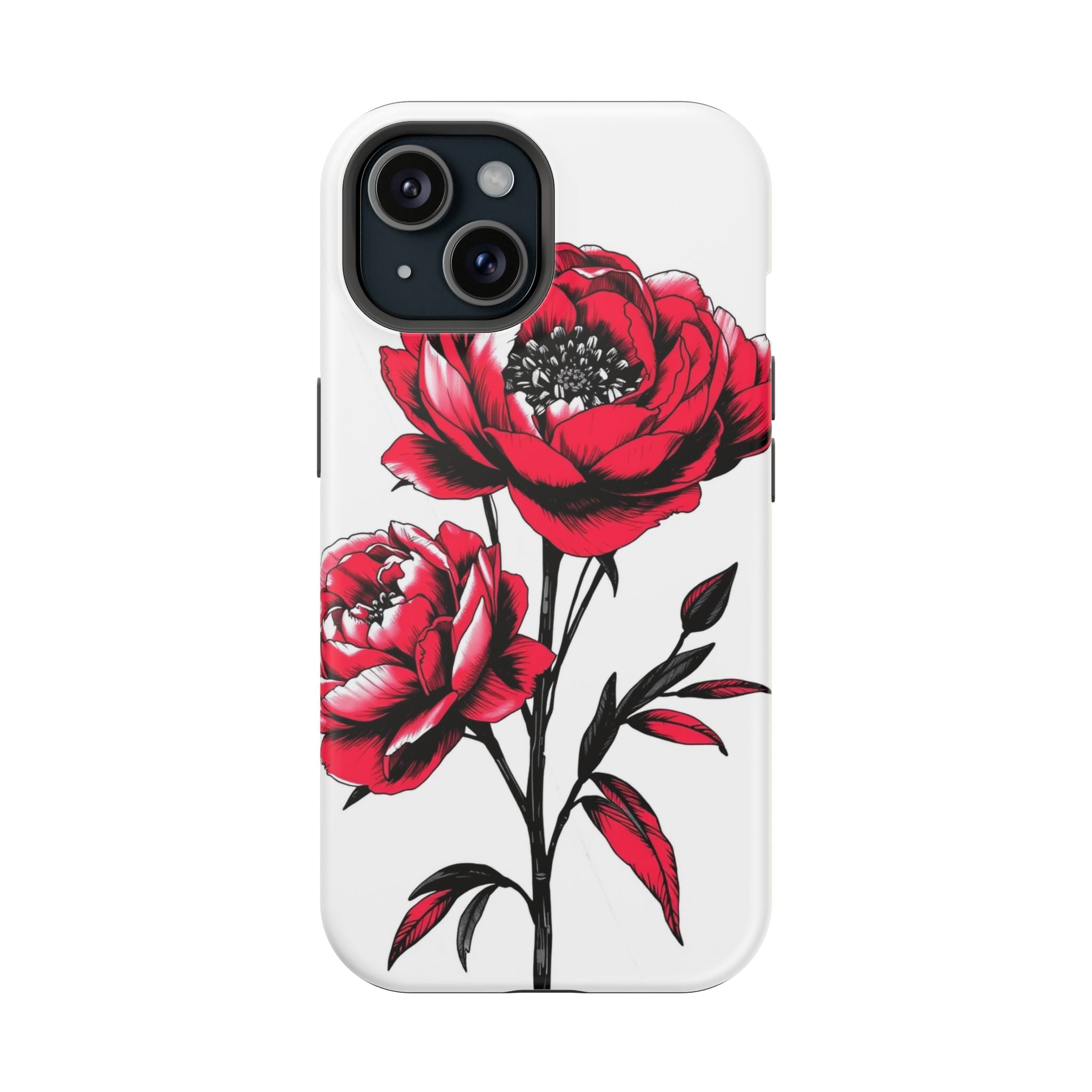 iPhone Vibrant Peony Bouquet Design Slim Everyday Designer Case · iPhone Case
