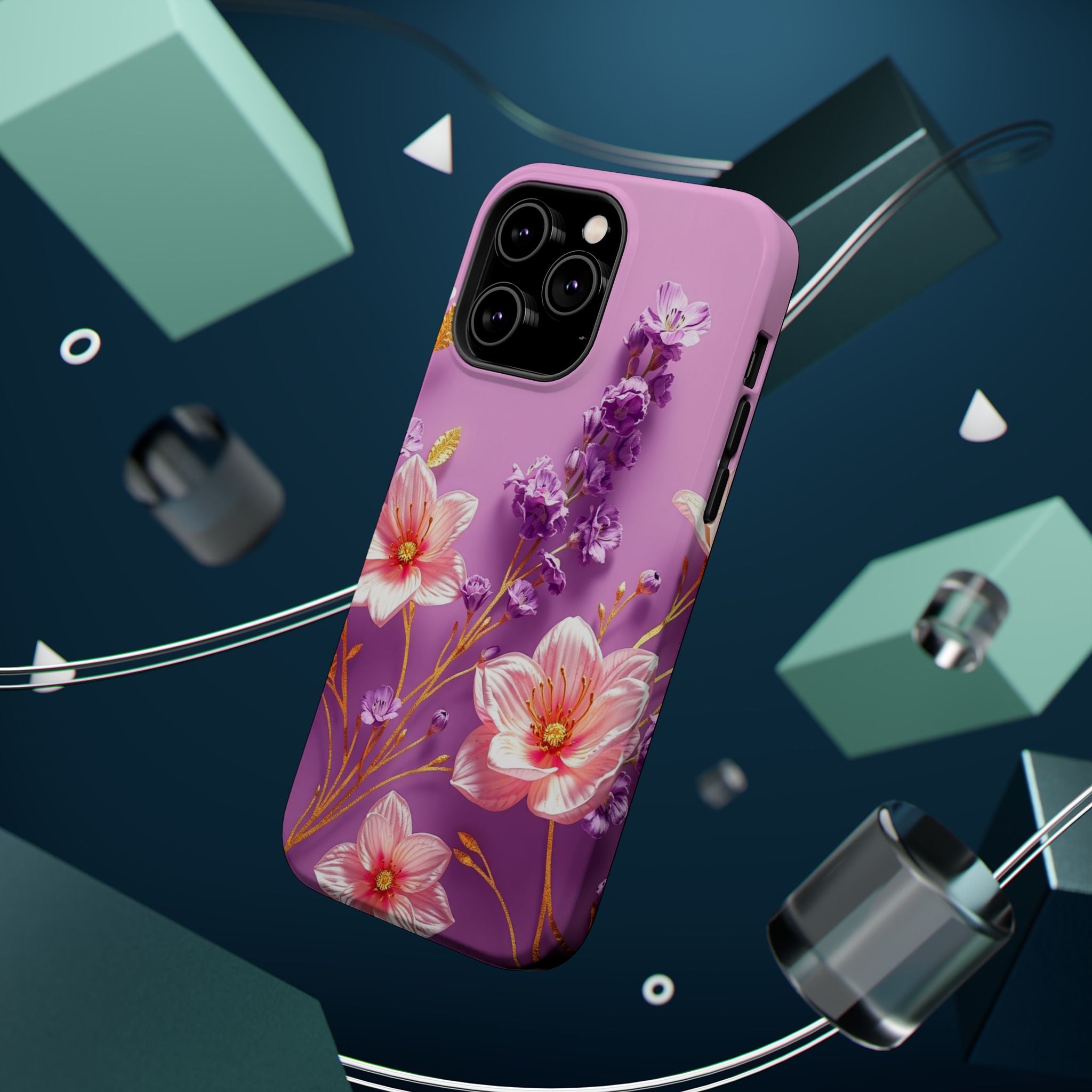 iPhone Radiant Floral Gold Foil Design Slim Everyday Designer Case · iPhone Case