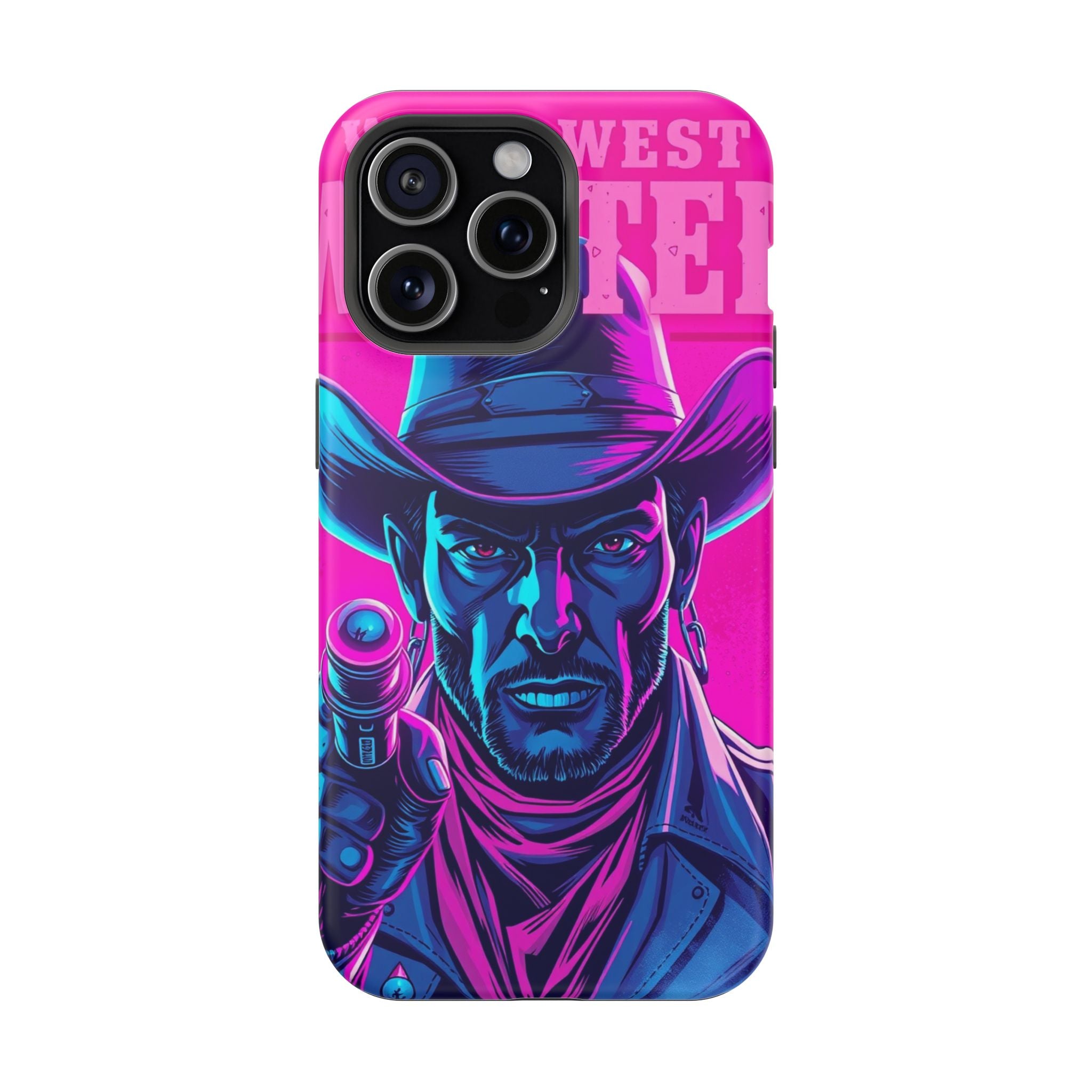 iPhone Wild West Wanted Neon Cyberpunk Slim Everyday Designer Case · iPhone Case