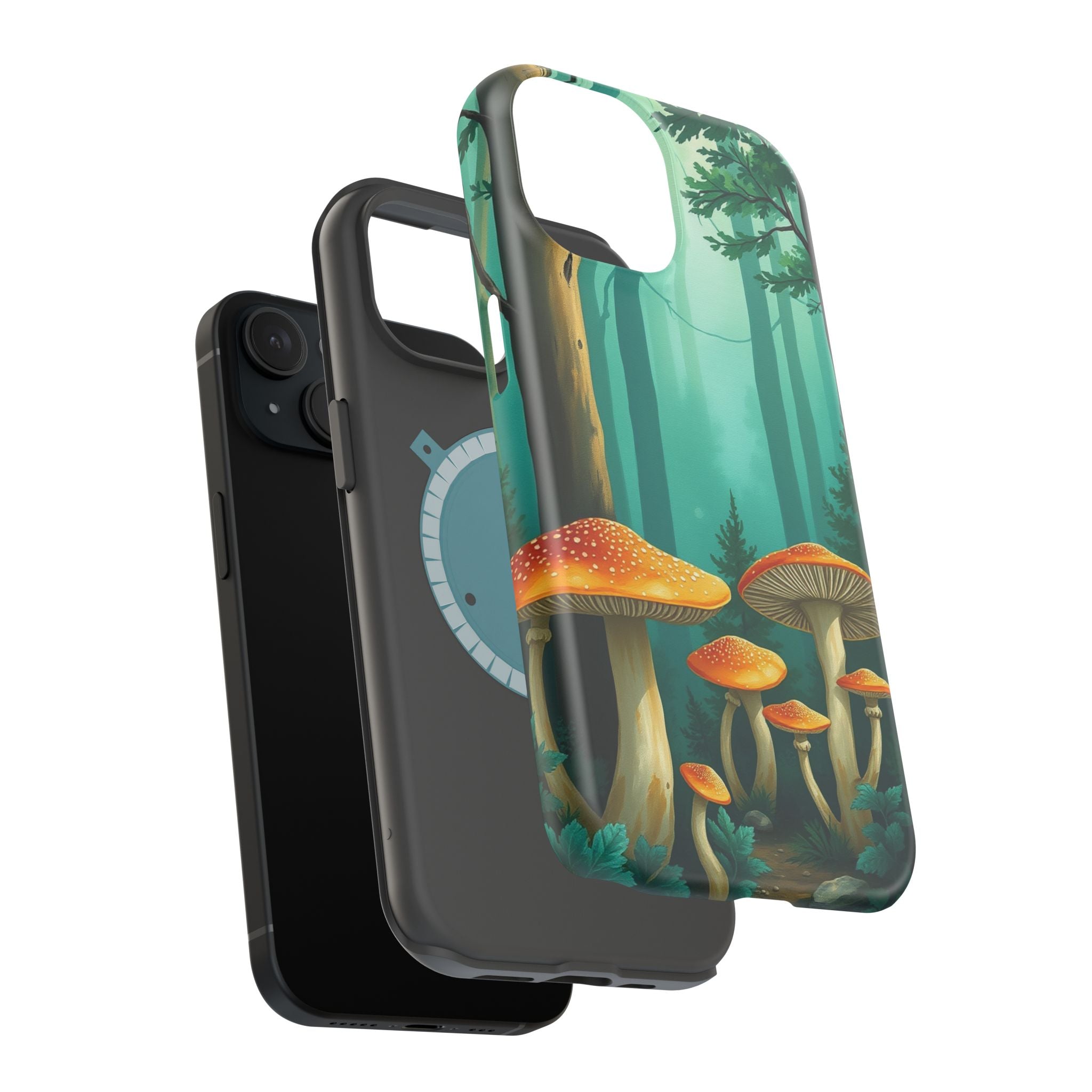 iPhone Mushroom Forest Oil Painting Impressionist iPhone Clean Minimal · iPhone