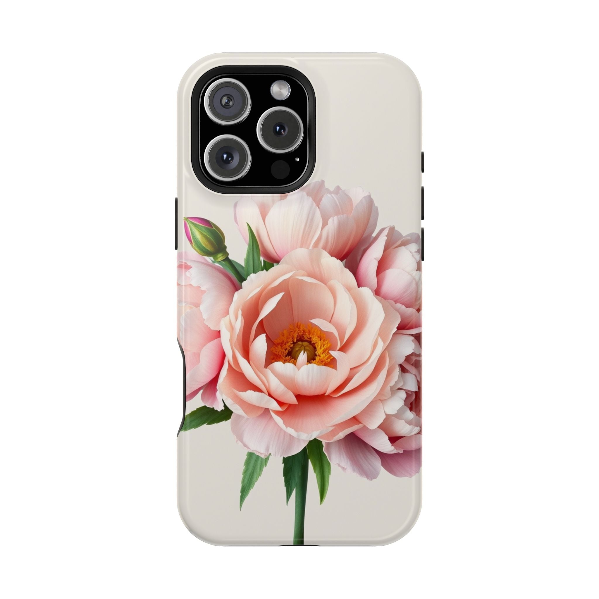 iPhone Serene Peony Bouquet Design Bold Modern Everyday Snap Case · iPhone Case