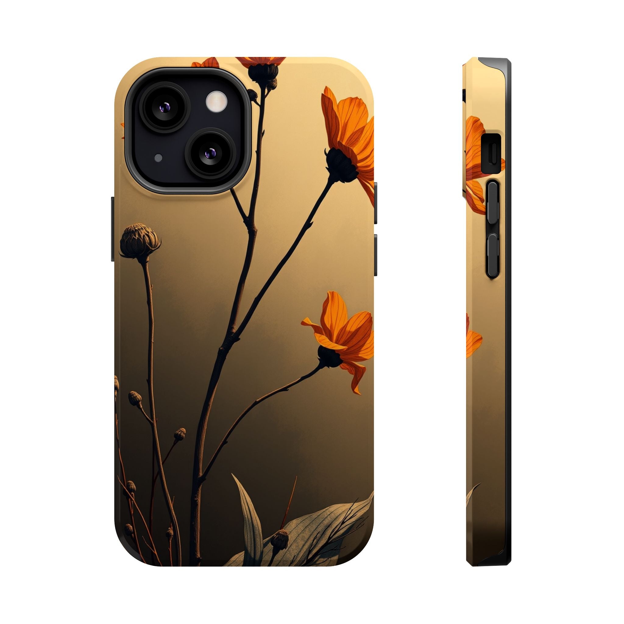 iPhone Burnt Orange And Sand Botanical Illustration Gal Slim Snap Case · iPhone