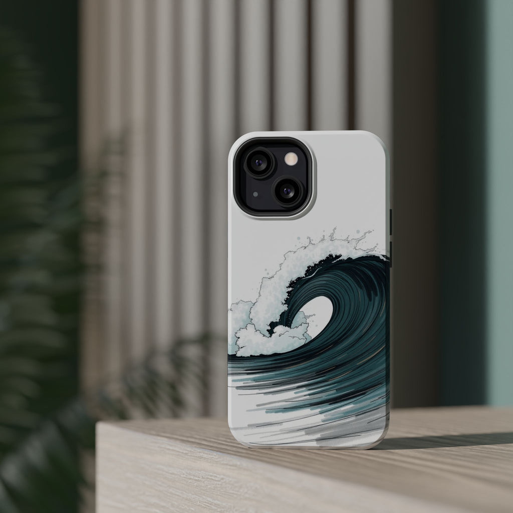 iPhone Ocean Wave Crash Hand-Drawn Sketch Slim iPhone Everyday Designer · iPhone