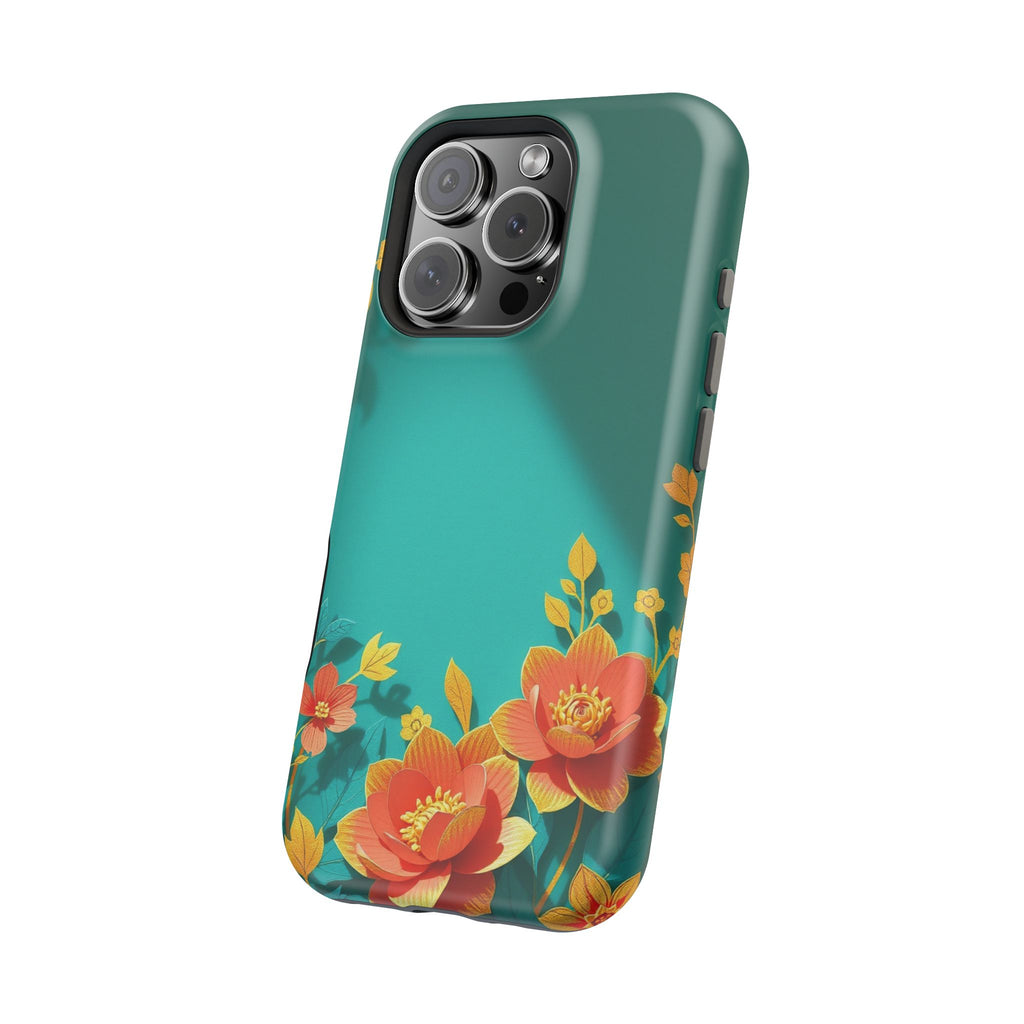 iPhone Floral Gold Foil Paper Cut Art Slim Everyday Designer Case · iPhone Case
