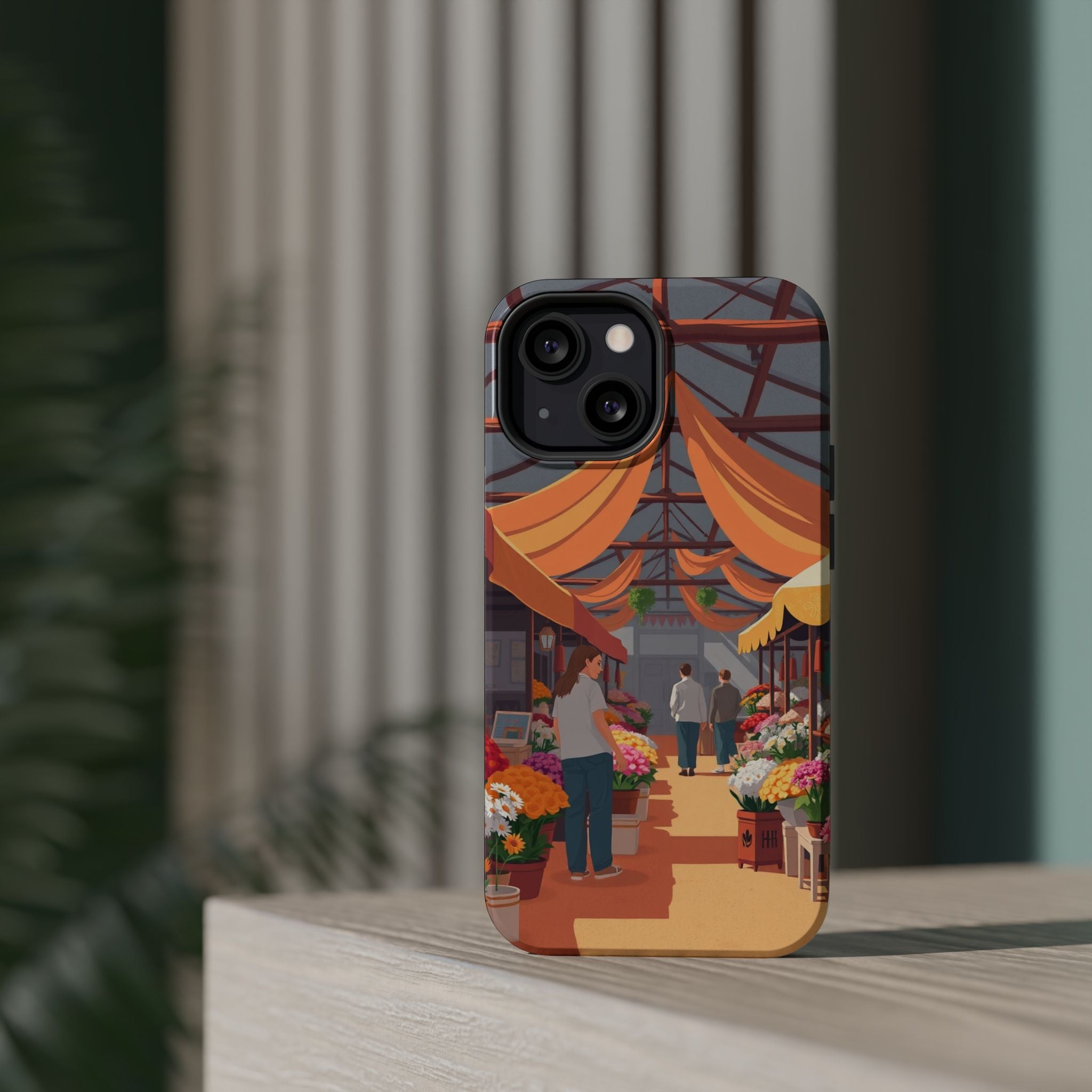 iPhone Vibrant Flower Market Design Slim Everyday Designer Case · iPhone Case