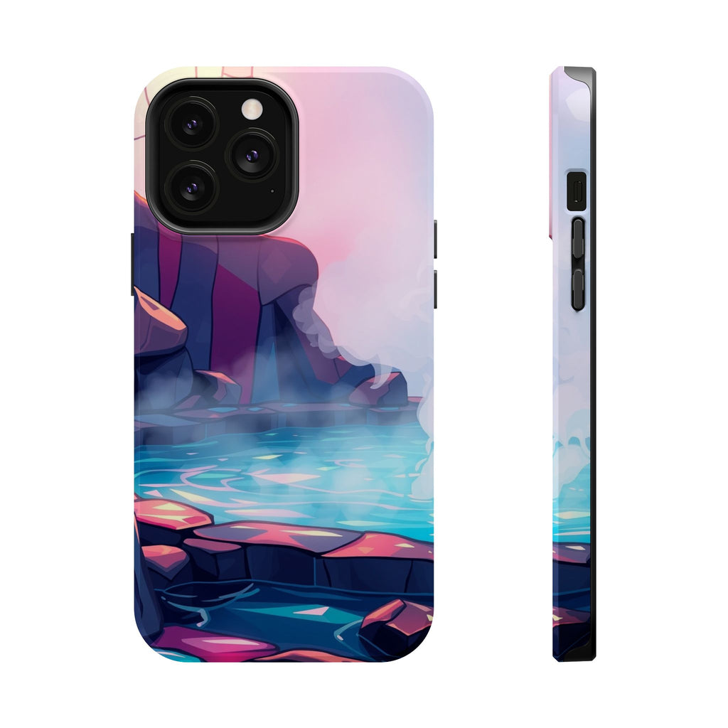 iPhone Cyan And Magenta Hot Spring Steam Slim Everyday iPhone Designer · iPhone