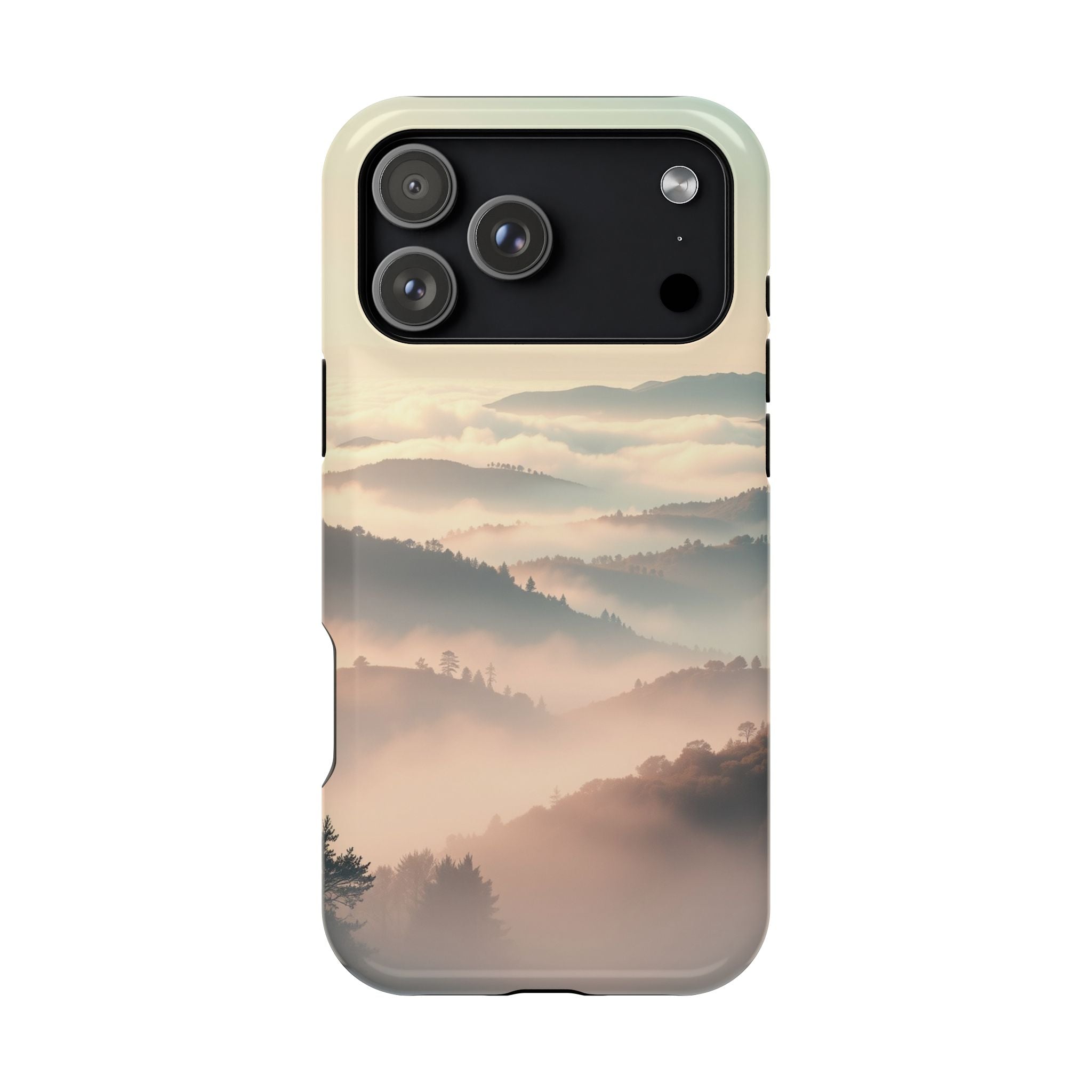 iPhone Mint And Blush Fog Rolling Over Hills Slim iPhone Everyday · iPhone Case
