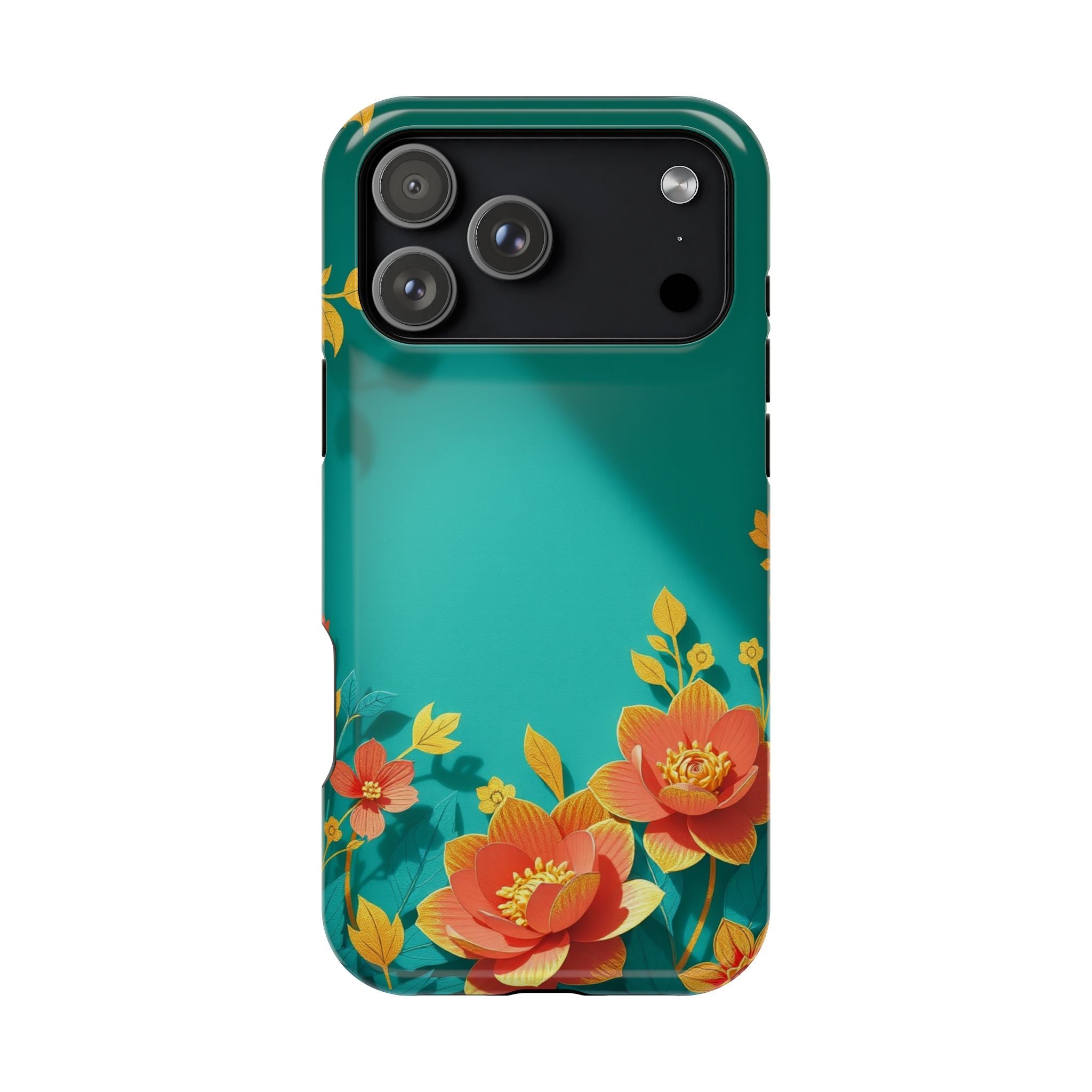 iPhone Floral Gold Foil Paper Cut Art Slim Everyday Designer Case · iPhone Case
