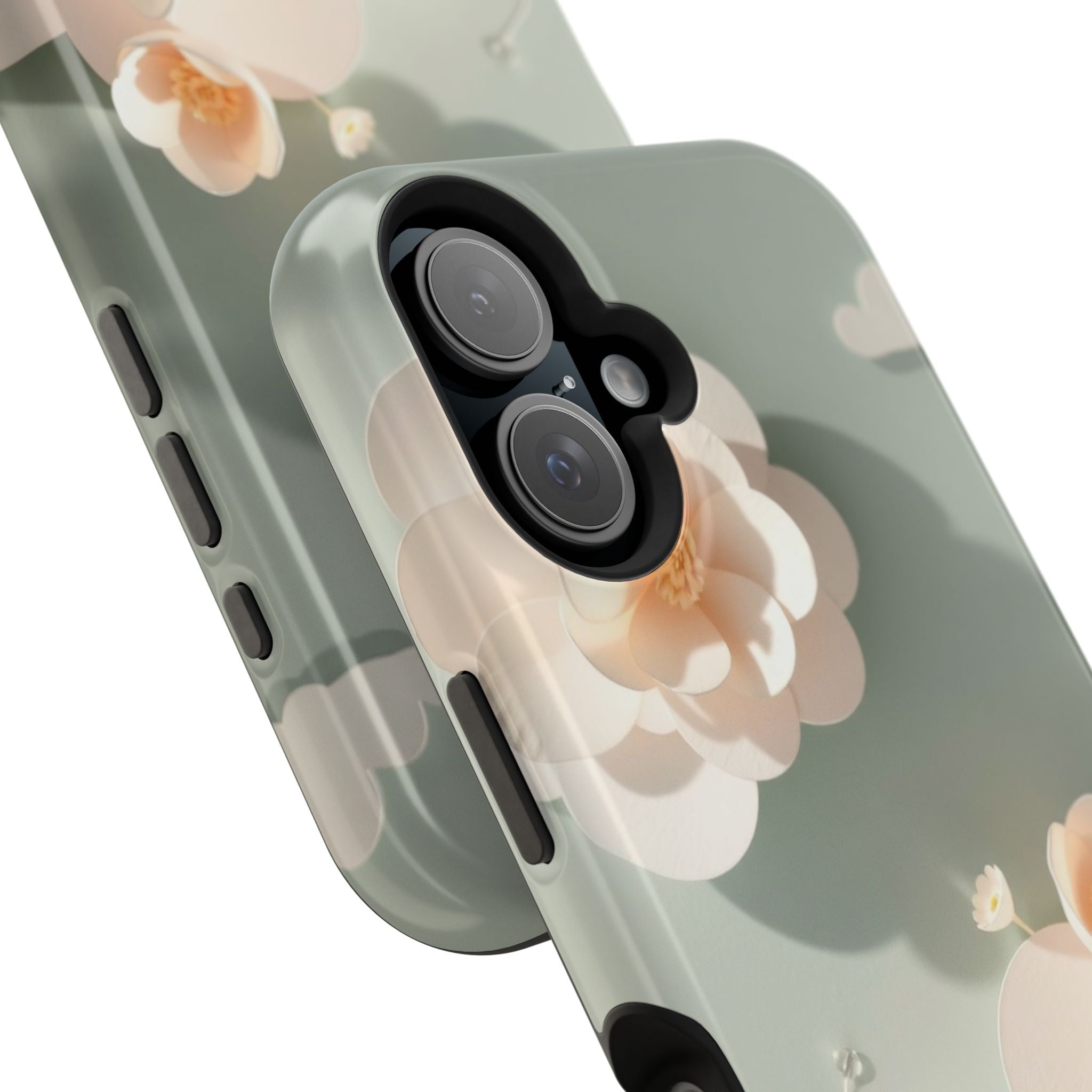 iPhone Sage And Ivory Pastel Floral Cloud Slim iPhone Everyday Designer · iPhone