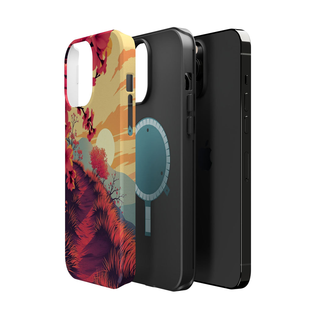 iPhone Sunset Amber And Peach Blossom Trail Soft iPhone 15 Finish · iPhone Case