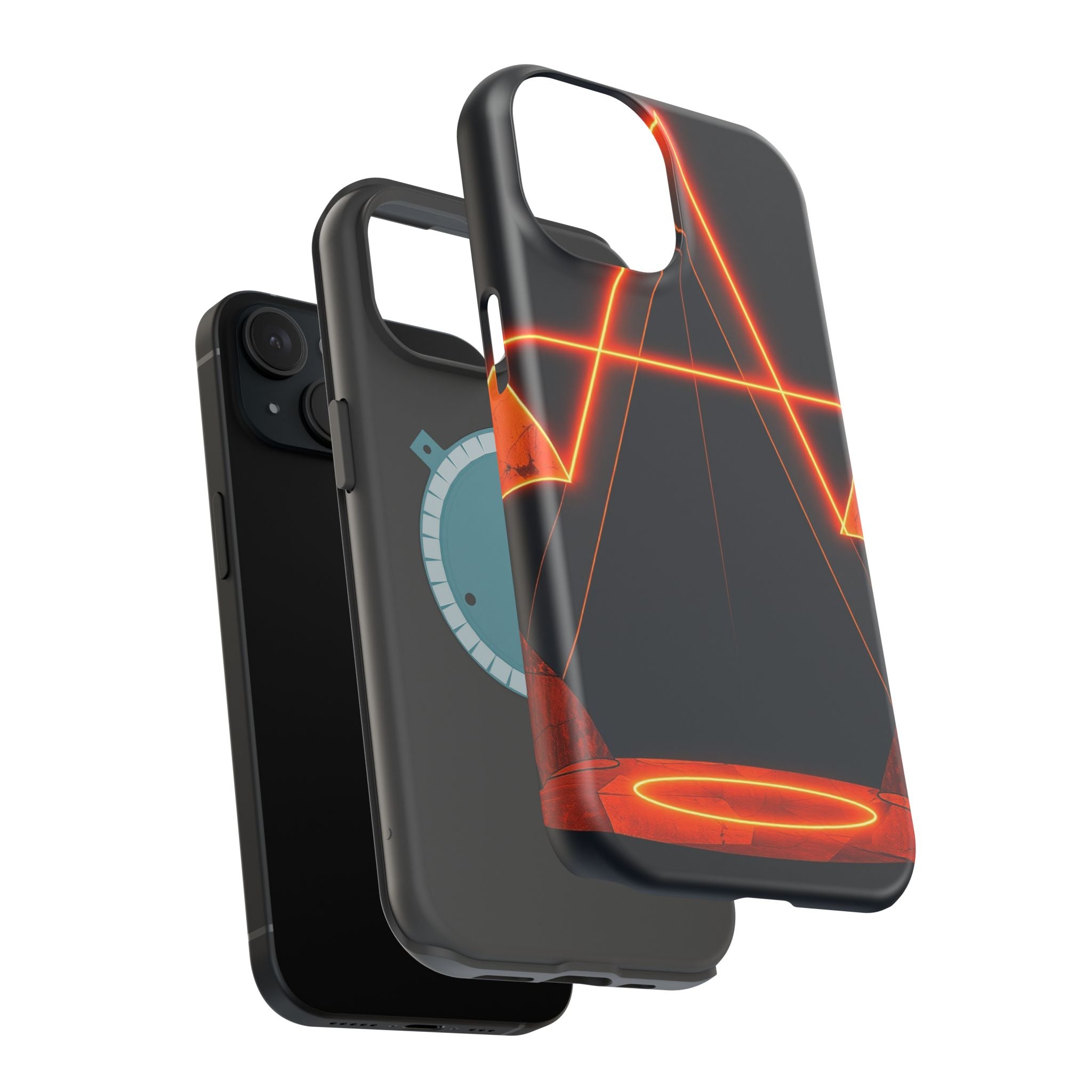 iPhone Vibrant Neon Geometry Design Slim Everyday Designer Case · iPhone Case