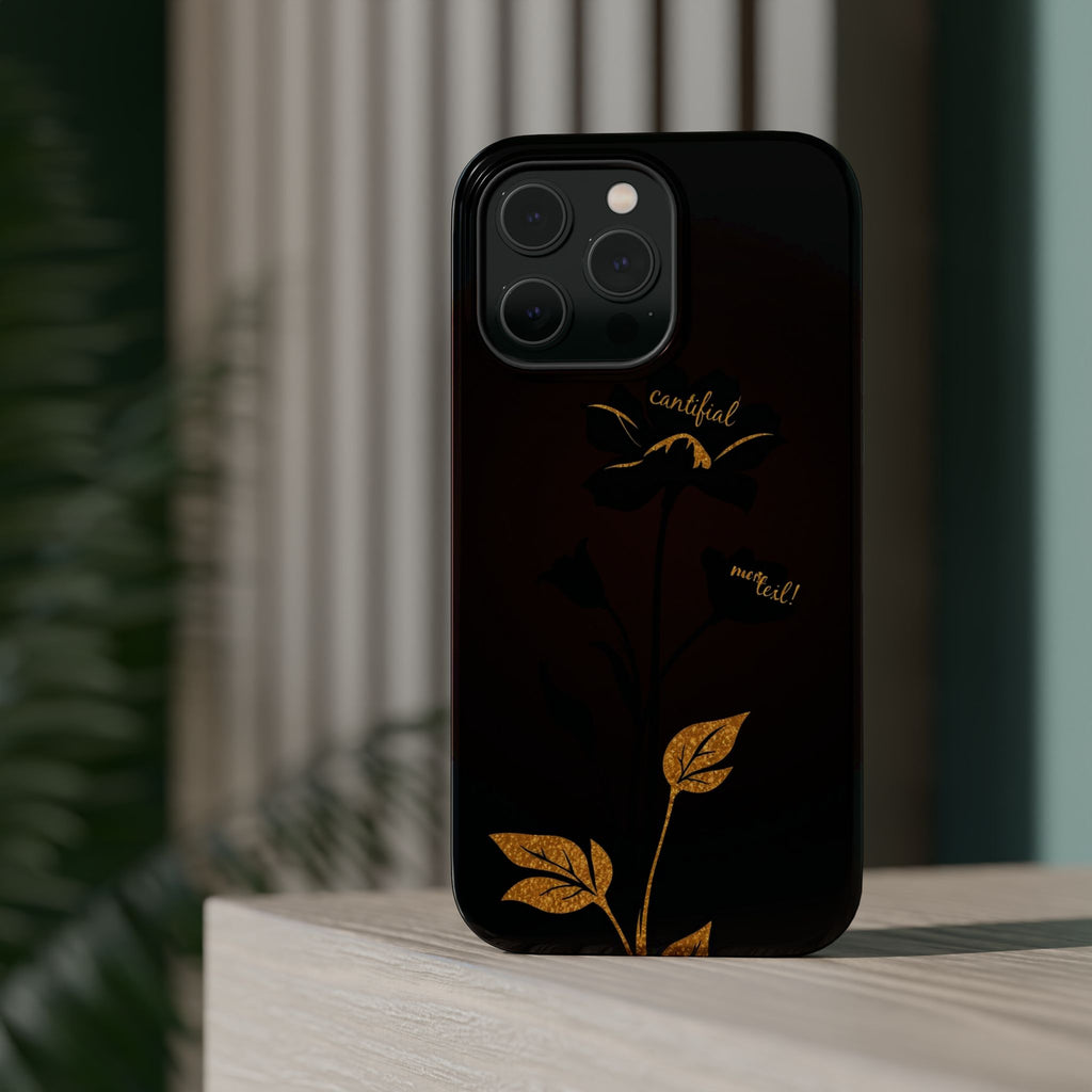 iPhone Earthy Floral Silhouette Design Slim Everyday Designer Case · iPhone Case
