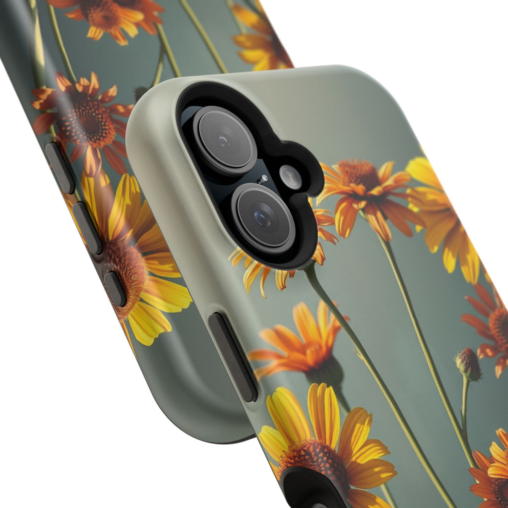 iPhone Mustard And Rust Wildflower Bunch Slim Everyday iPhone Designer · iPhone