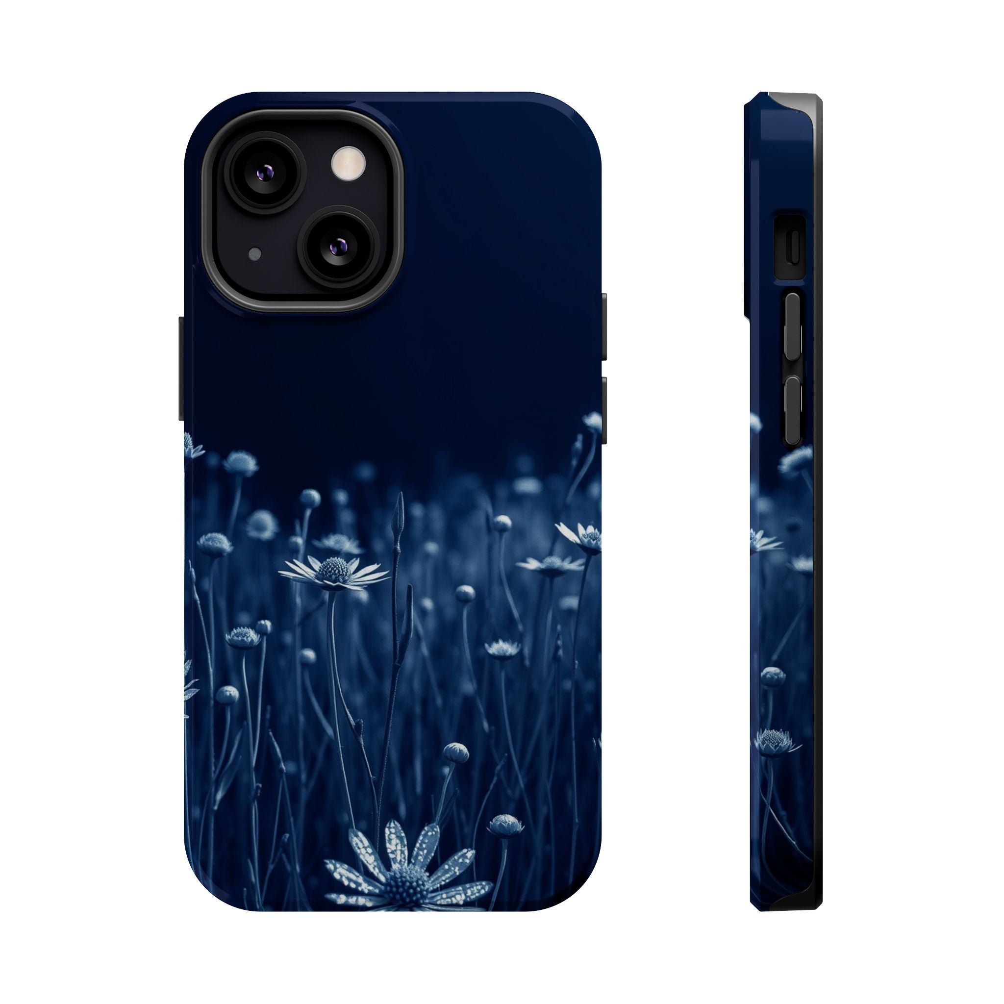 iPhone Midnight Blue And Silver Wildflower Field Clean iPhone Minimal · iPhone C