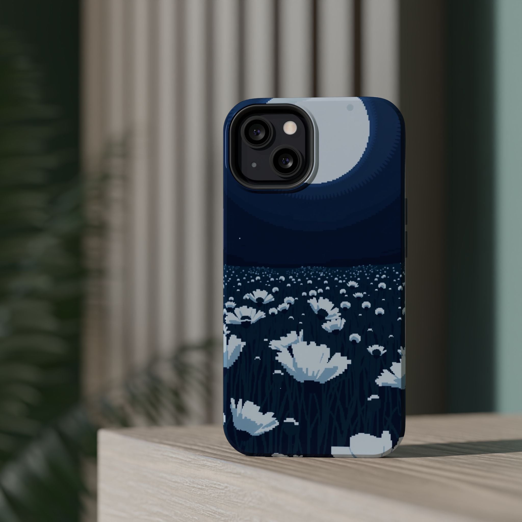 iPhone Poppy Field Pixel Art -Bit Bold Modern Everyday Snap Case · iPhone Case