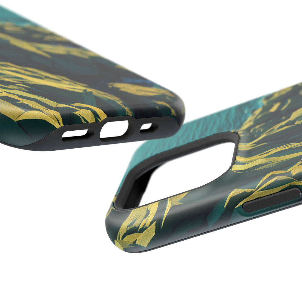 iPhone Emerald Green And Gold Rocky Coastline Slim iPhone Everyday · iPhone Case