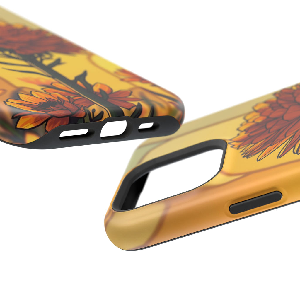 iPhone Sunset Amber And Peach Ranunculus Stack Soft iPhone Finish · iPhone Case