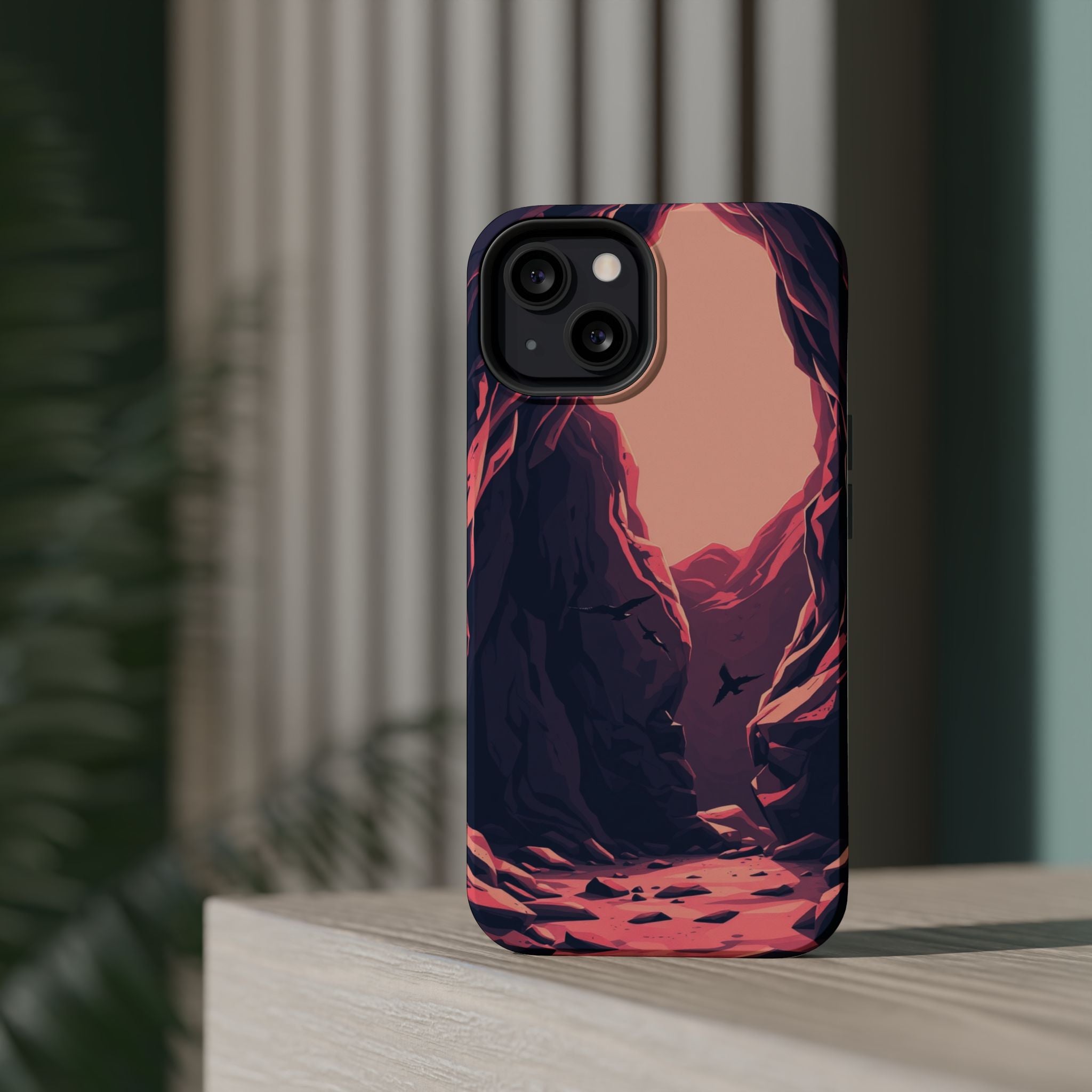 iPhone Rose Pink And Cream Dark Crystal Cave Slim Everyday Designer Case · iPhon