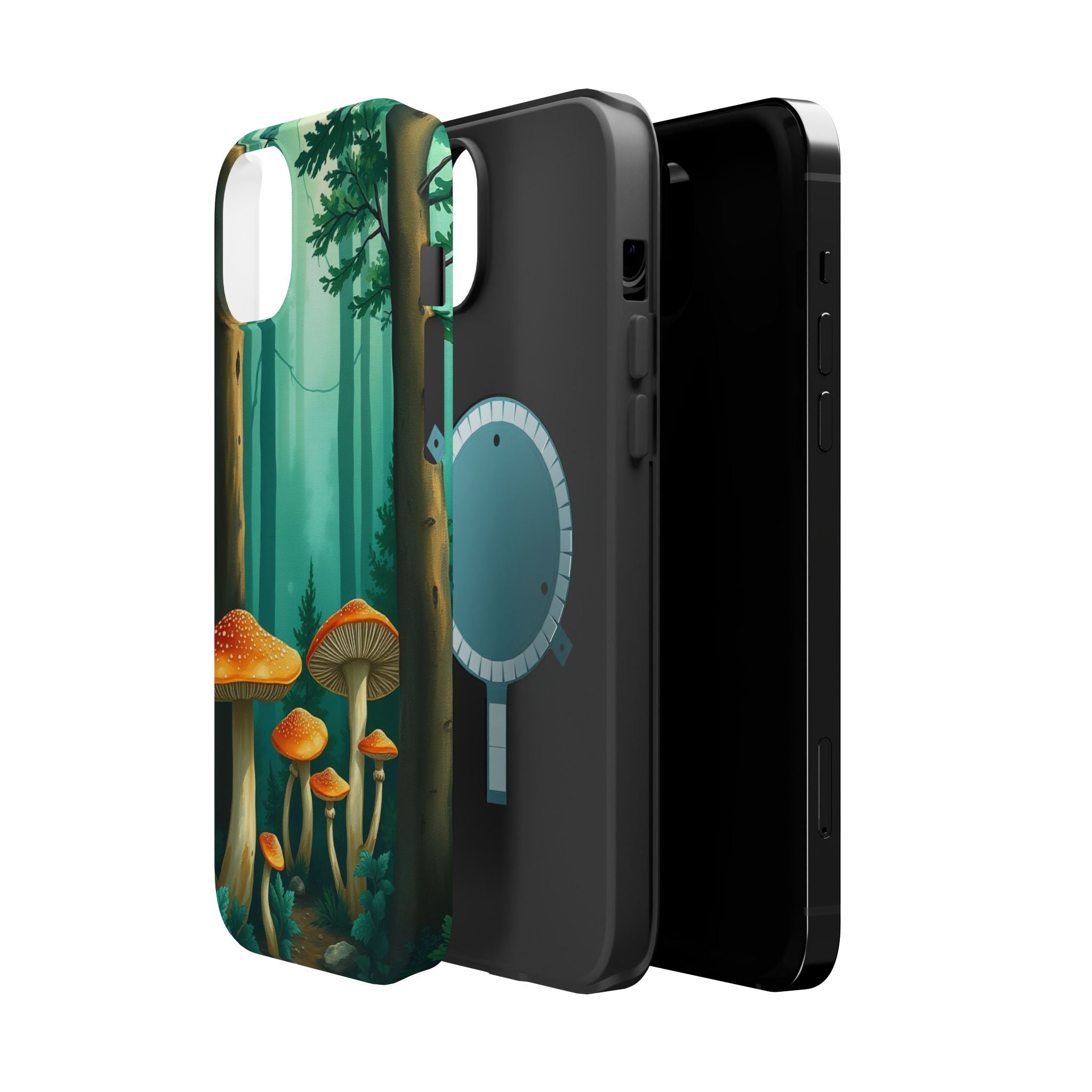 iPhone Mushroom Forest Oil Painting Impressionist iPhone Clean Minimal · iPhone