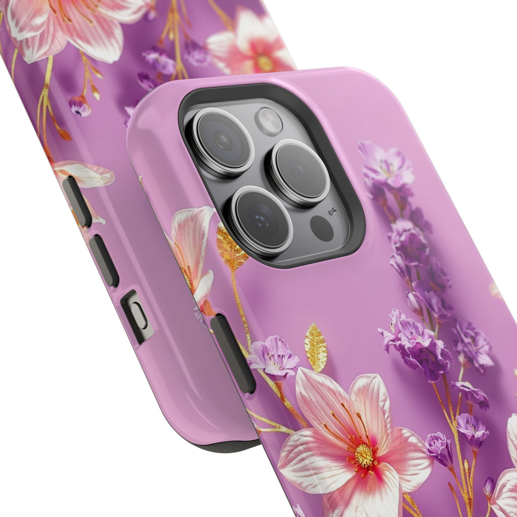 iPhone Radiant Floral Gold Foil Design Slim Everyday Designer Case · iPhone Case