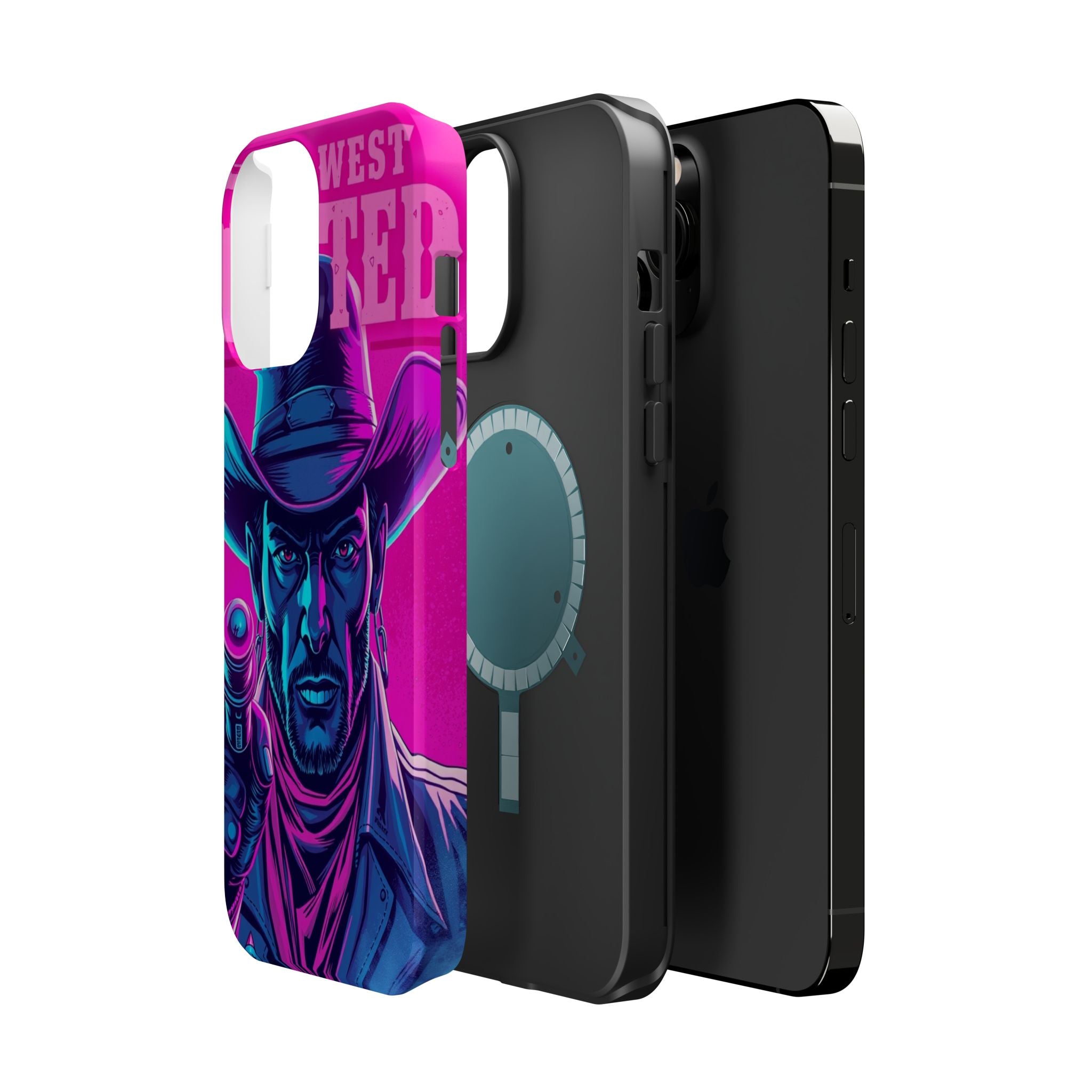 iPhone Wild West Wanted Neon Cyberpunk Slim Everyday Designer Case · iPhone Case