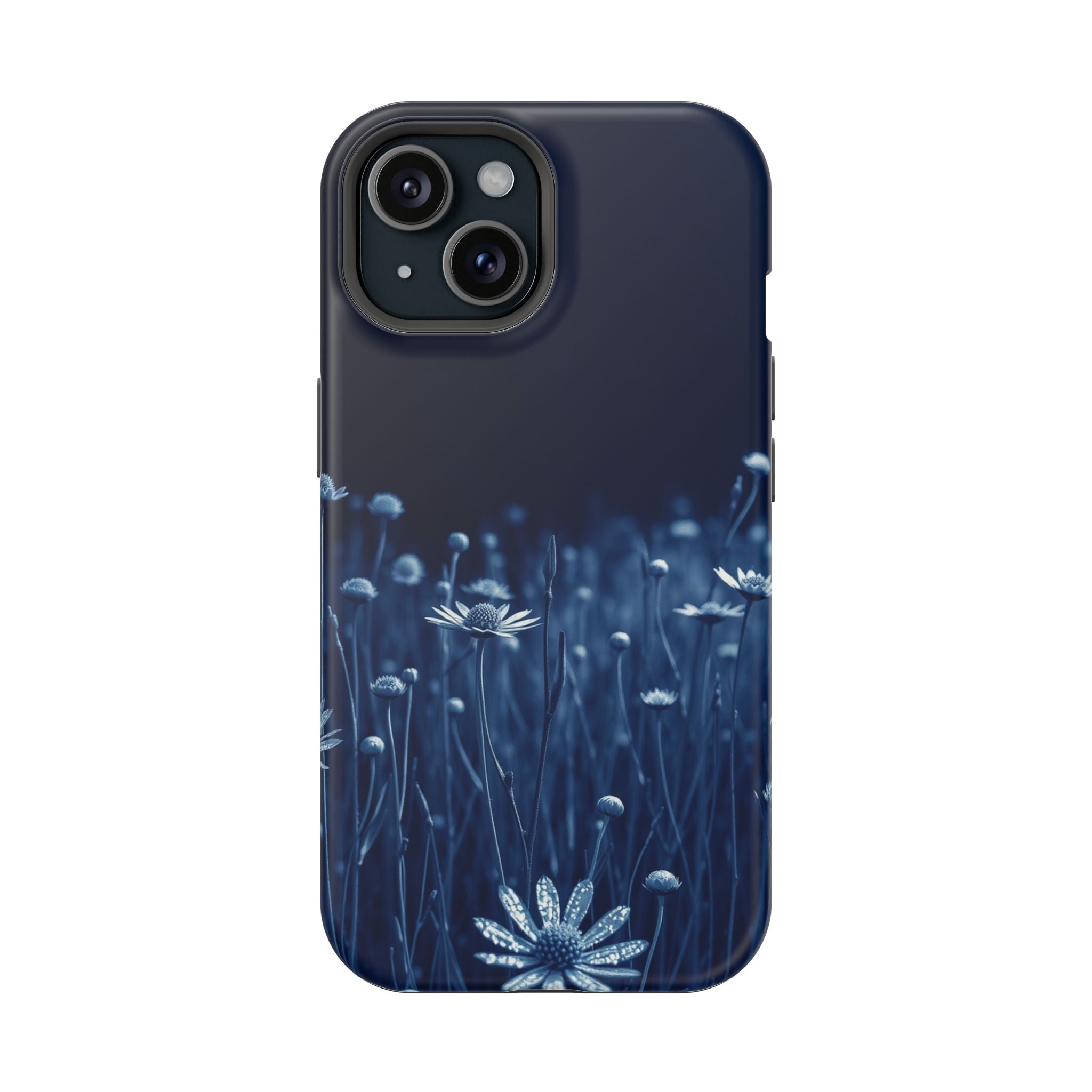 iPhone Midnight Blue And Silver Wildflower Field Clean iPhone Minimal · iPhone C