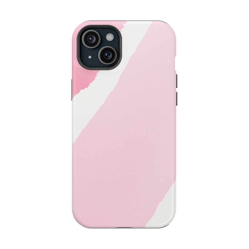 iPhone Rose Pink And Cream Calligraphic Stroke Soft iPhone Finish · iPhone Case
