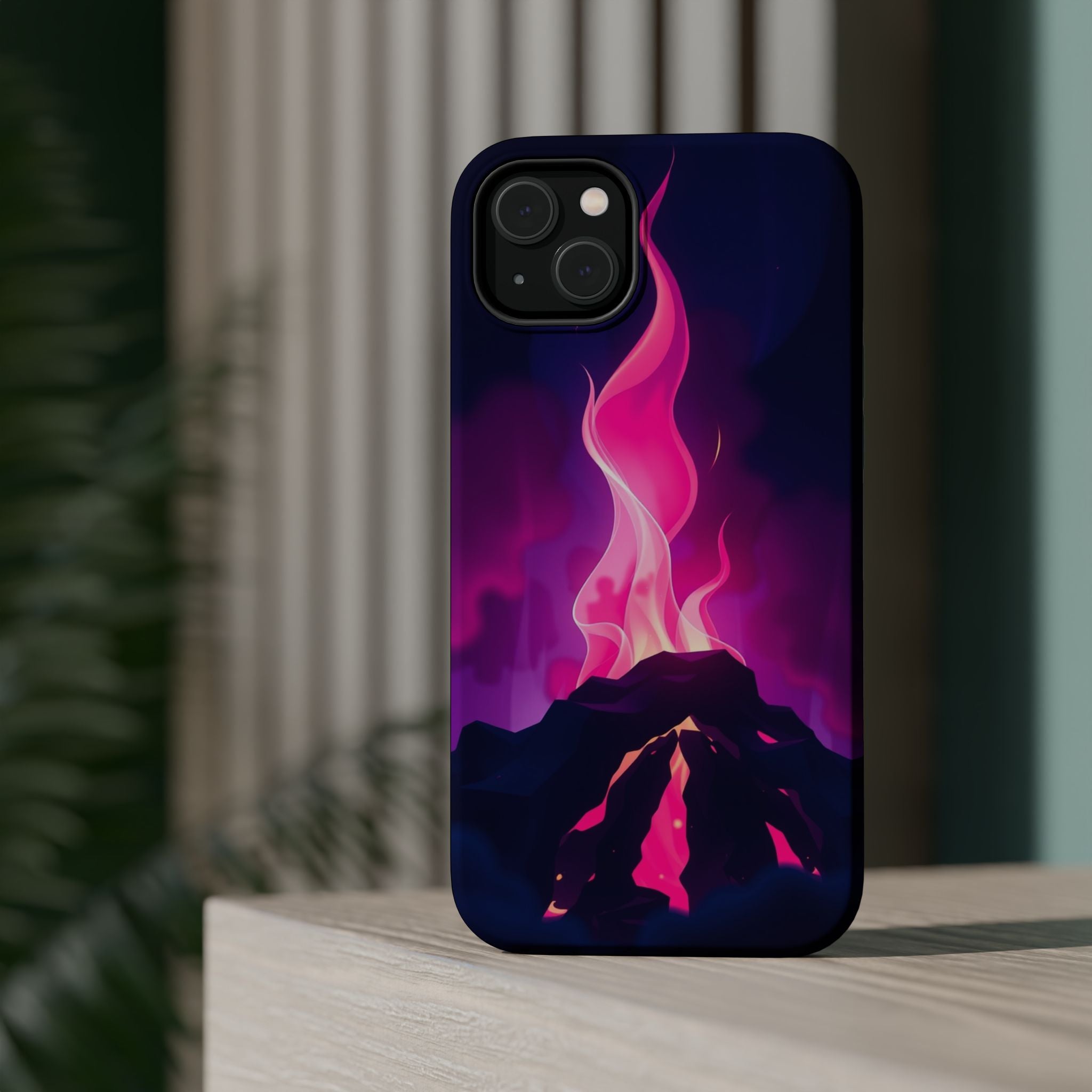 iPhone Cyan And Magenta Wildfire Glow Slim Everyday Designer Case · iPhone Case