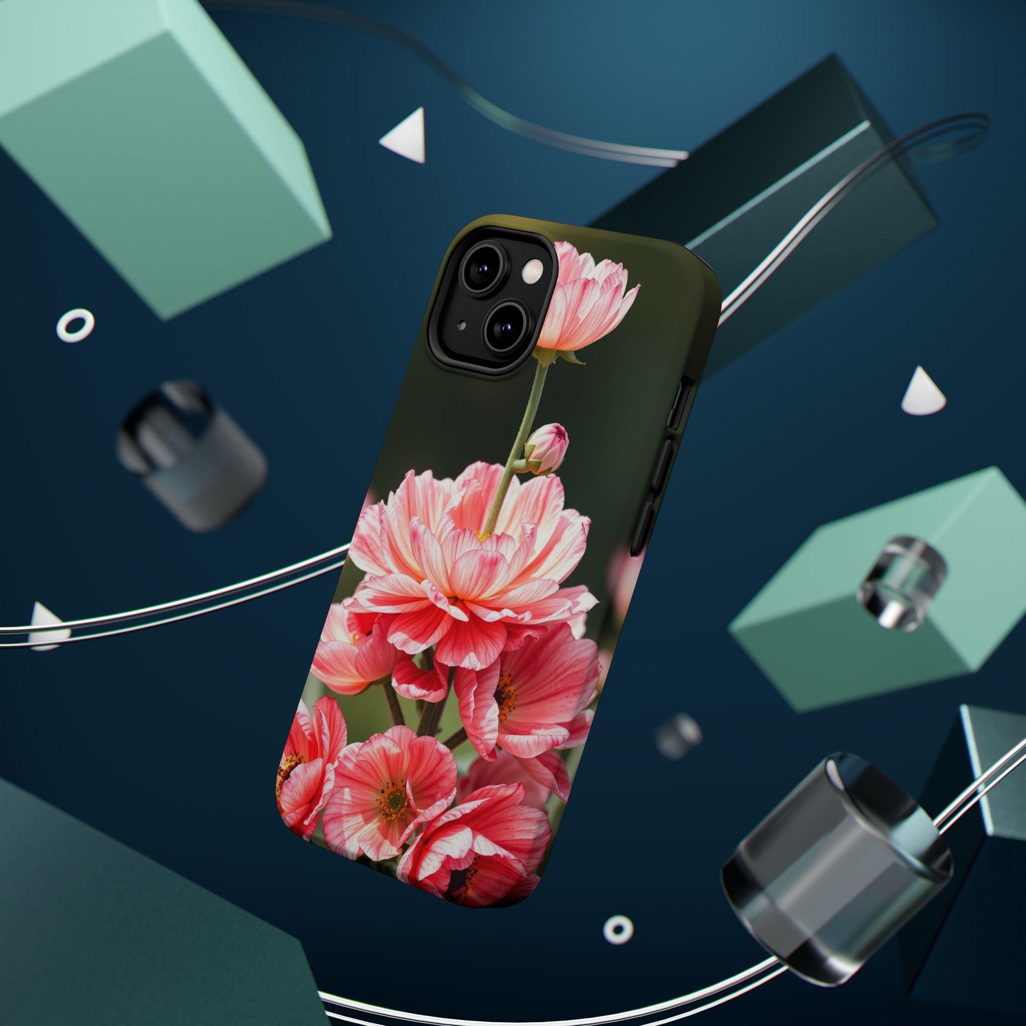 iPhone Ranunculus Stack Vibrant Watercolor Slim Snap Case · iPhone Case