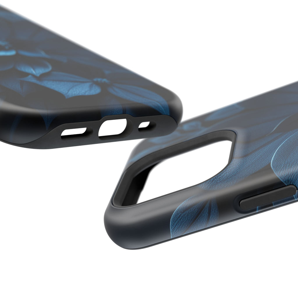 iPhone Midnight Blue And Silver Floral Dark Academia iPhone Slim · iPhone Case