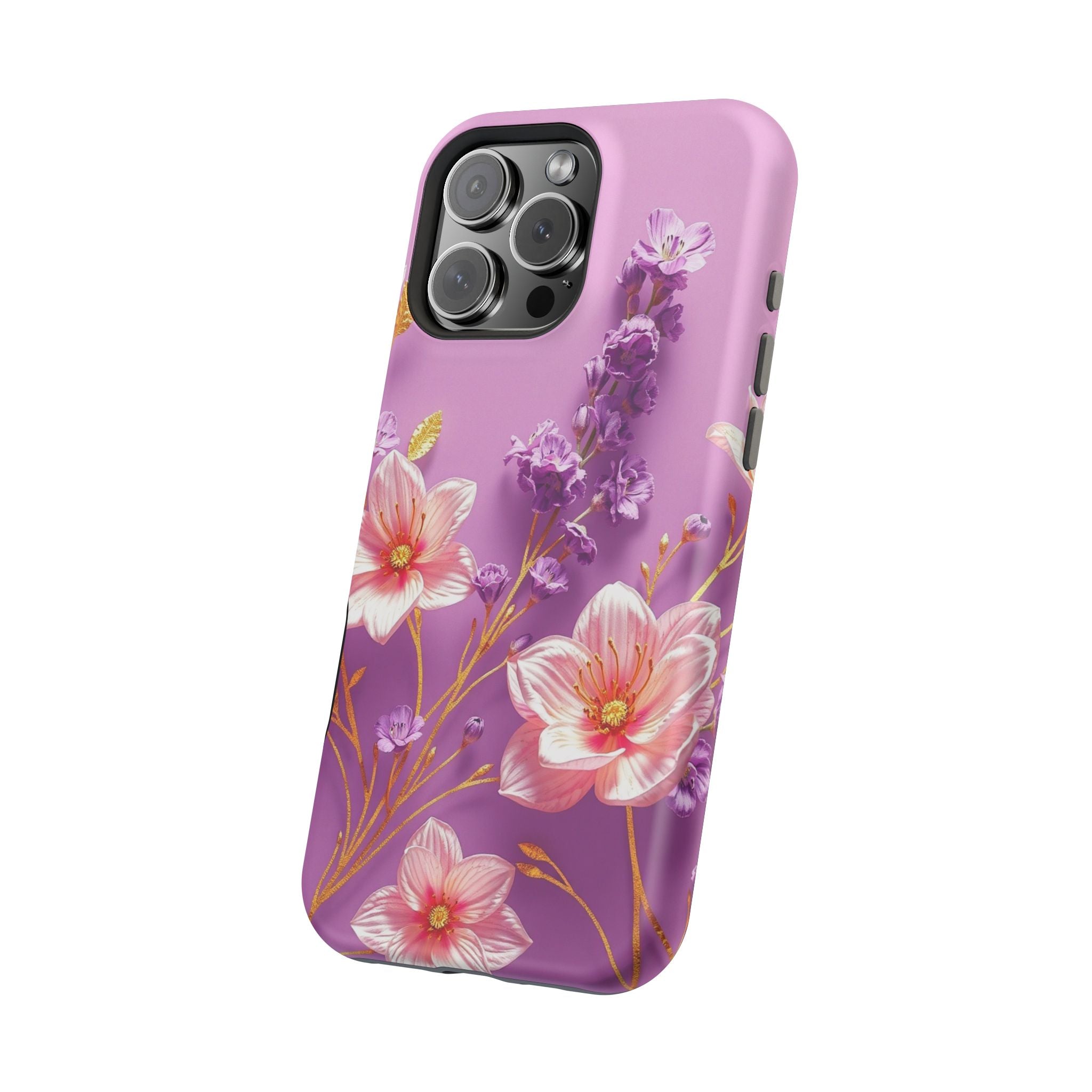 iPhone Radiant Floral Gold Foil Design Slim Everyday Designer Case · iPhone Case