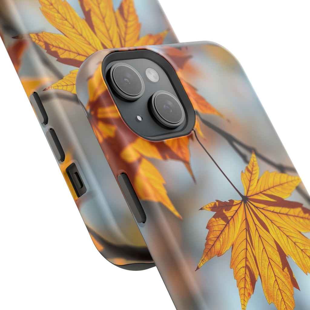 iPhone Mustard And Rust Autumn Maple Slim Everyday Designer Case · iPhone Case