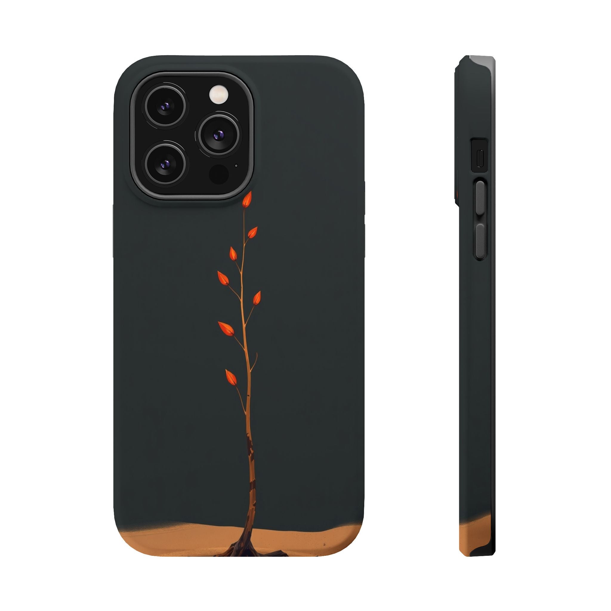 iPhone Burnt Orange And Sand Minimalist Stem Slim iPhone Everyday · iPhone Case