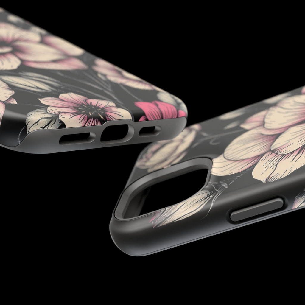 iPhone Floral Dark Academia Gothic Ink Slim Everyday Designer Case · iPhone Case