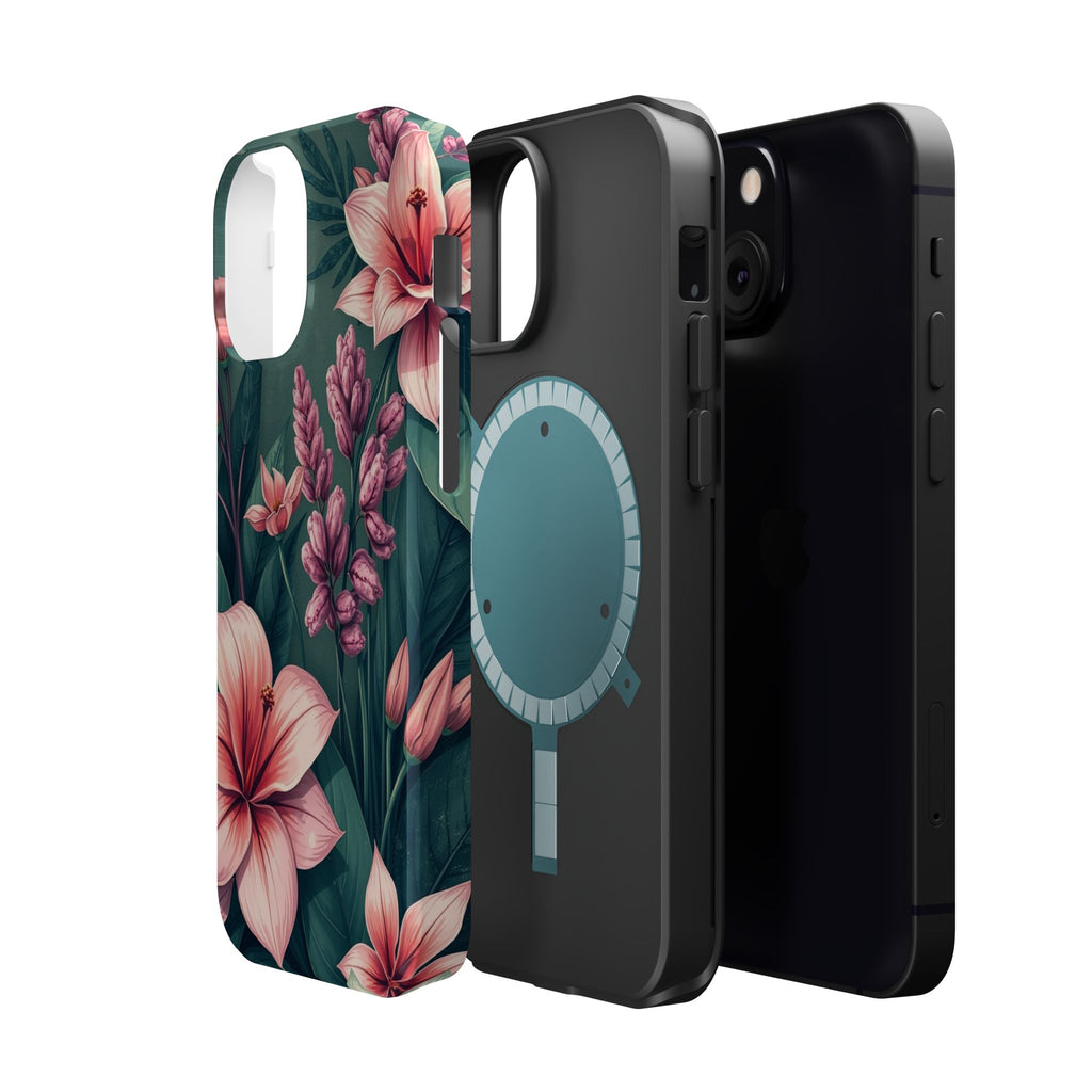 iPhone Mint And Blush Jungle Floral Slim Everyday Designer Case · iPhone Case