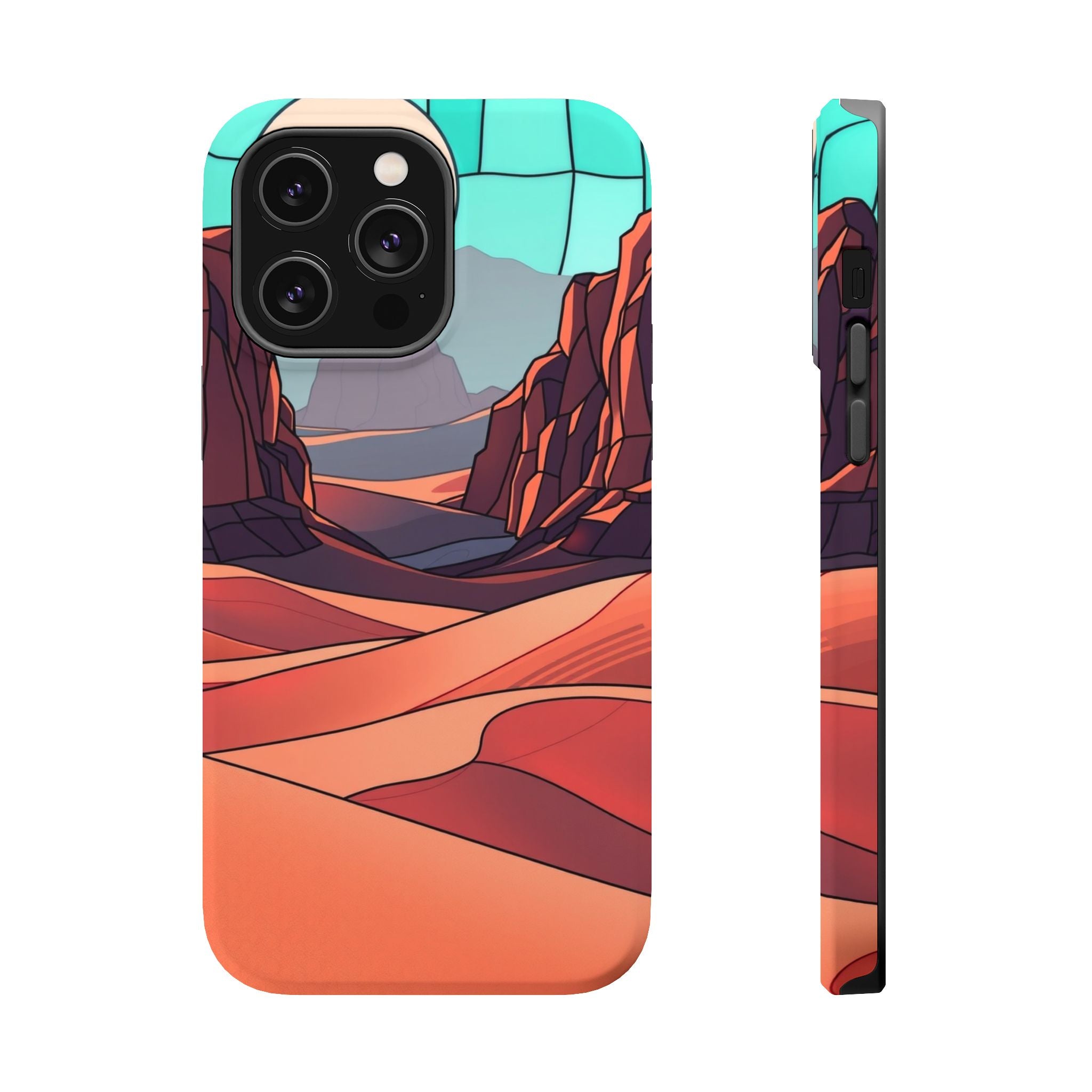 iPhone Desert Dunes Stained Glass Bold Modern Everyday Snap Case · iPhone Case