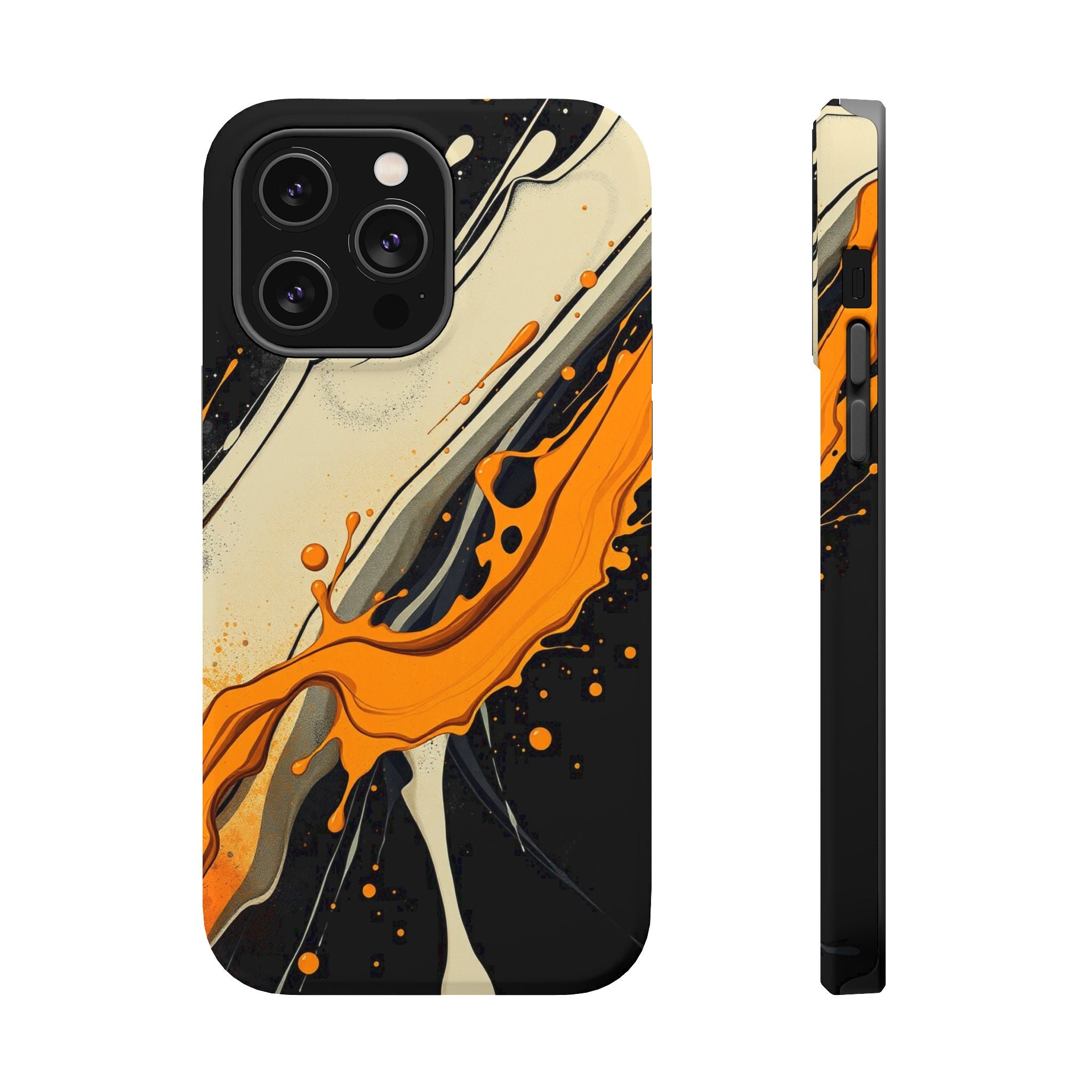 iPhone Mustard And Rust Paint Splash Slim Everyday Designer Case · iPhone Case