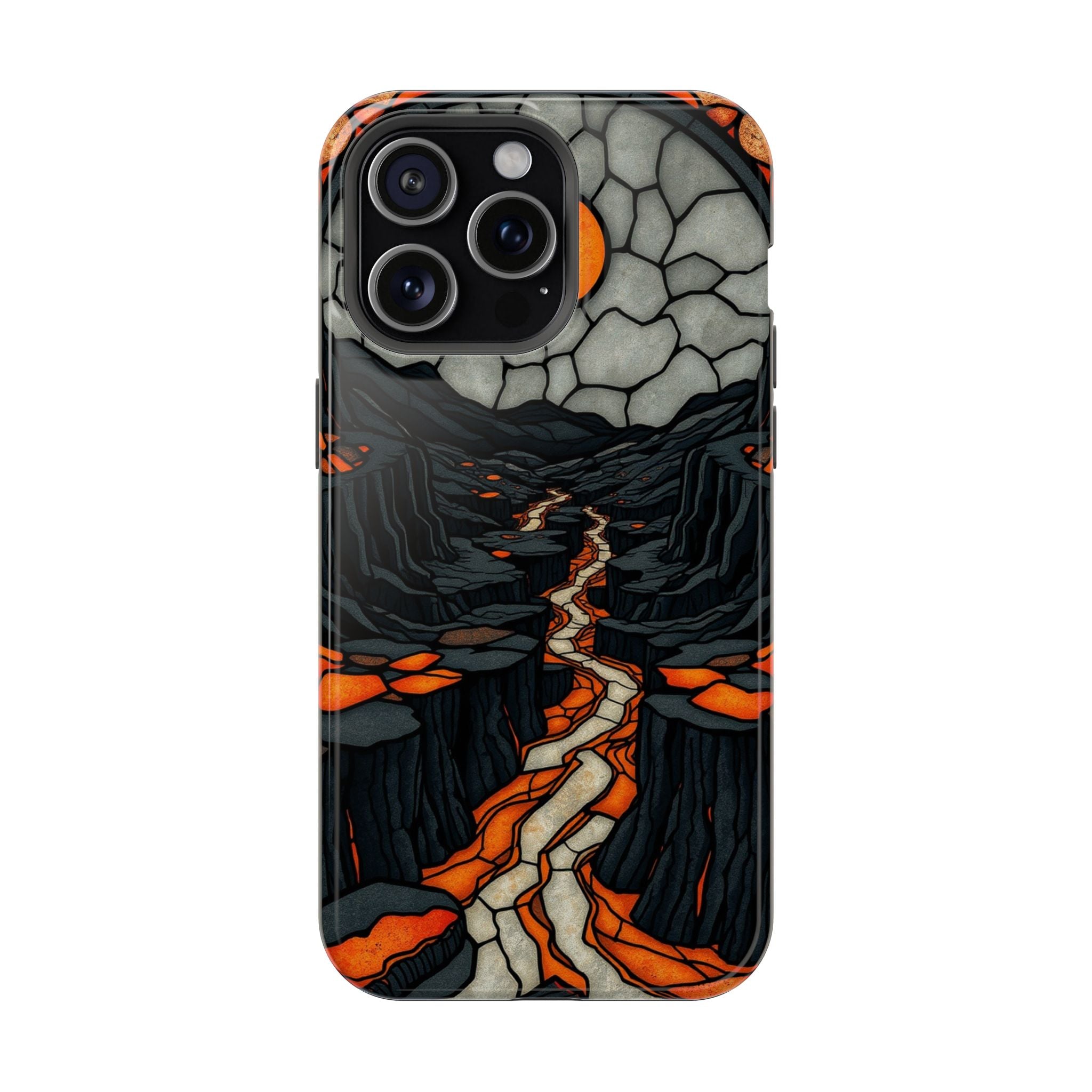 iPhone Charcoal And Copper Lava Field Slim Everyday Designer Case · iPhone Case