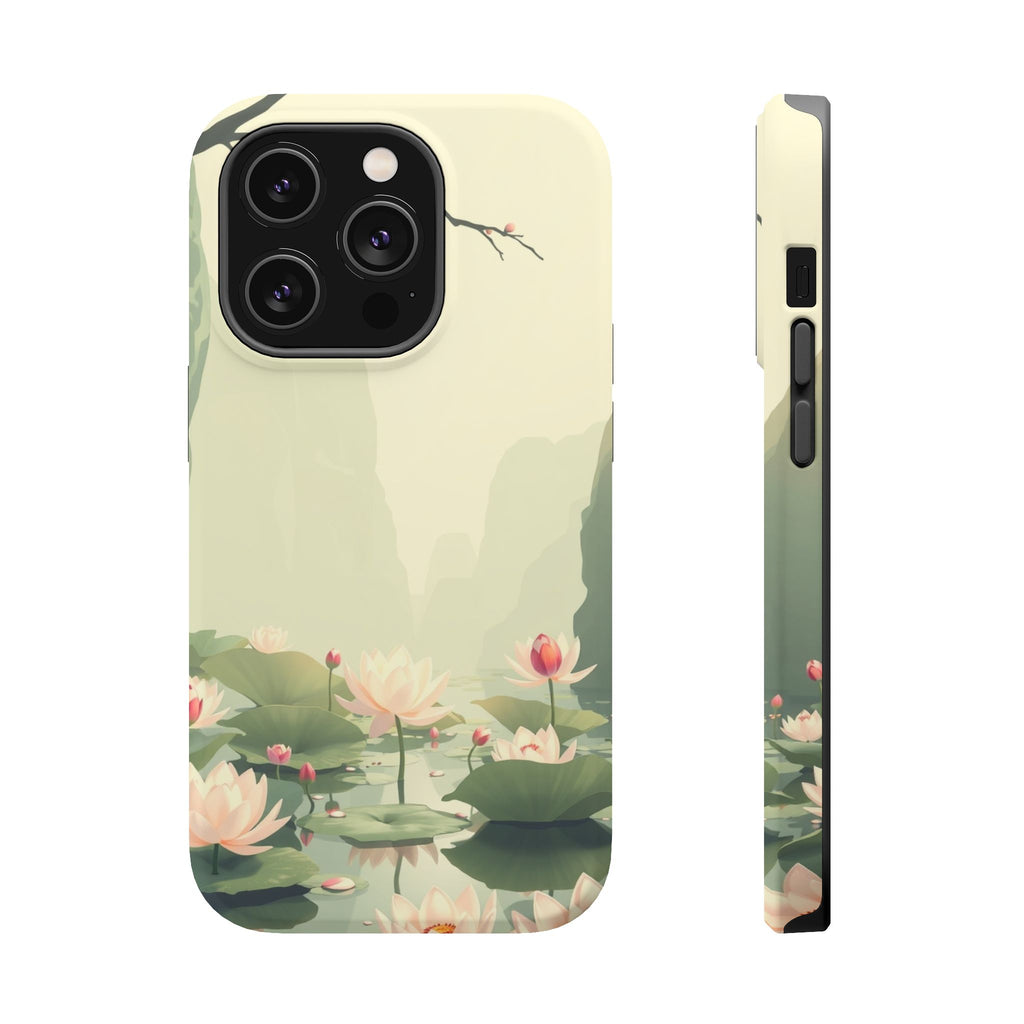 iPhone Lotus Pond Dreamy Design Slim Everyday Designer Case Galaxy · iPhone Case