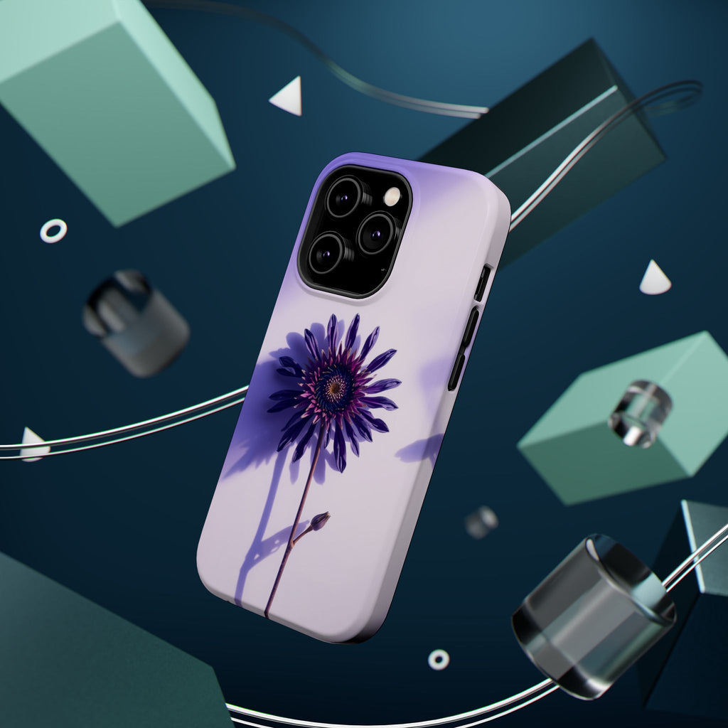 iPhone Indigo And Violet Dried Flower Flat Lay Soft iPhone Finish · iPhone Case