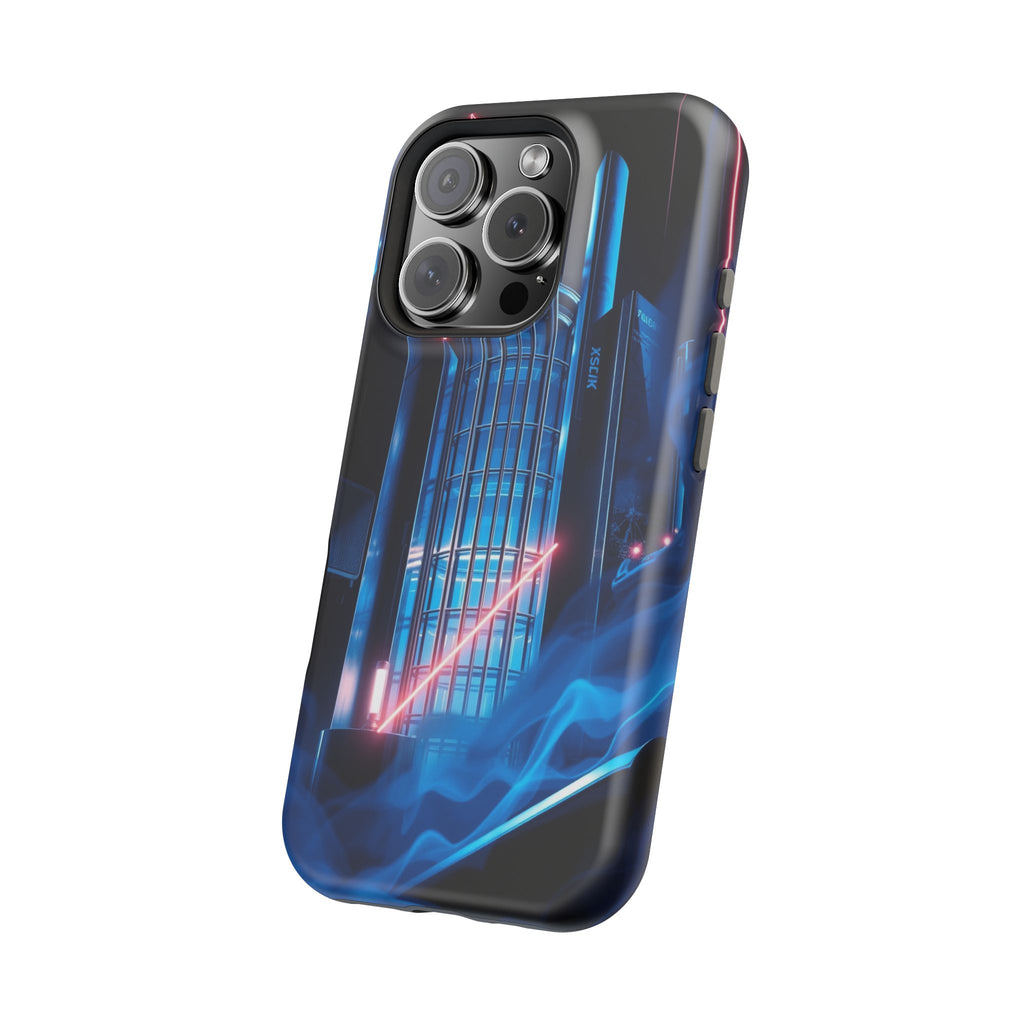 iPhone Midnight Blue And Silver Bauhaus Composition Slim Snap Case · iPhone Case