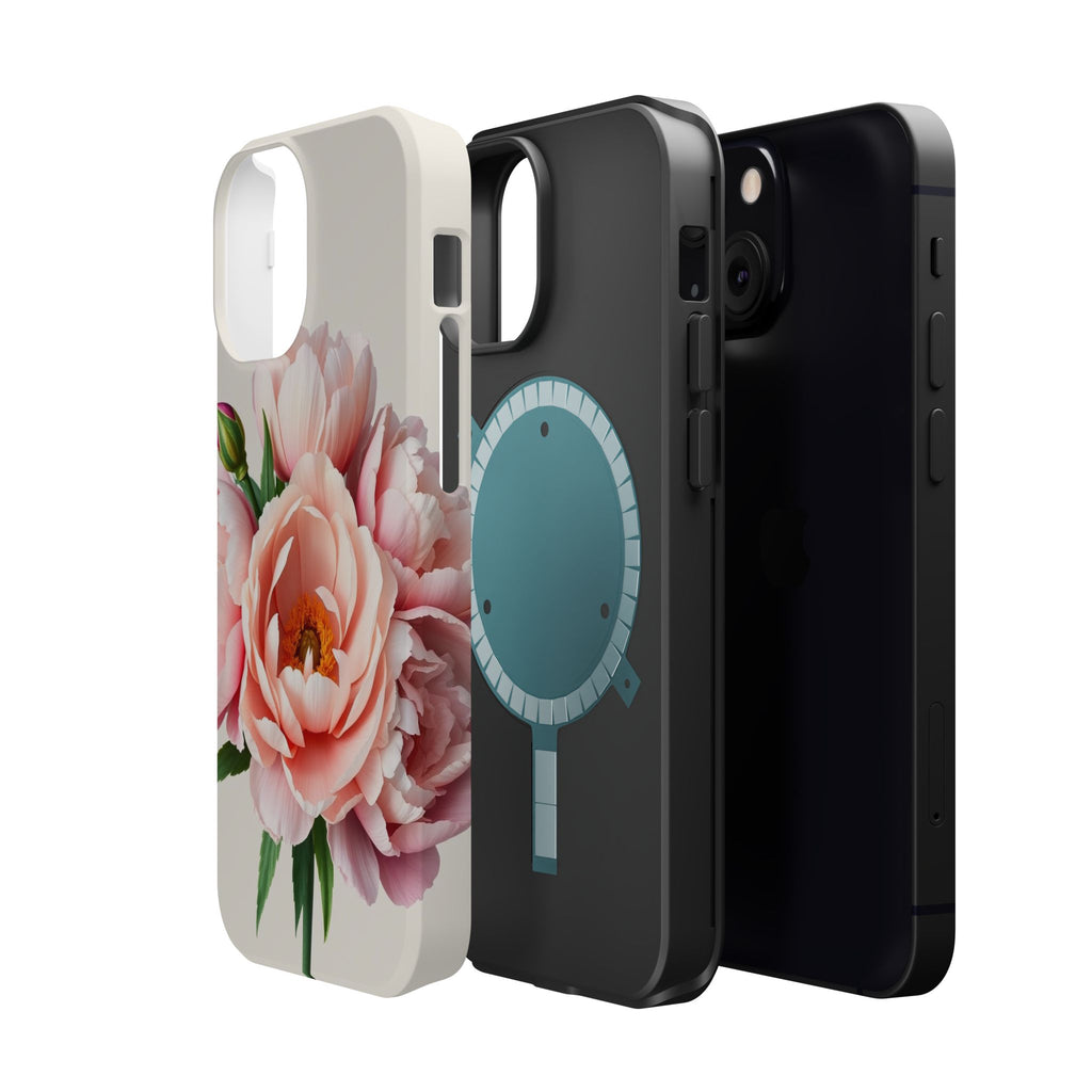 iPhone Serene Peony Bouquet Design Bold Modern Everyday Snap Case · iPhone Case
