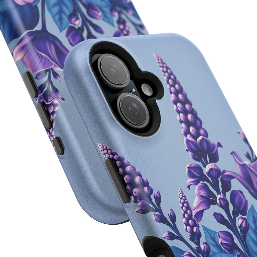 iPhone Indigo And Violet Botanical Illustration Soft iPhone Finish · iPhone Case