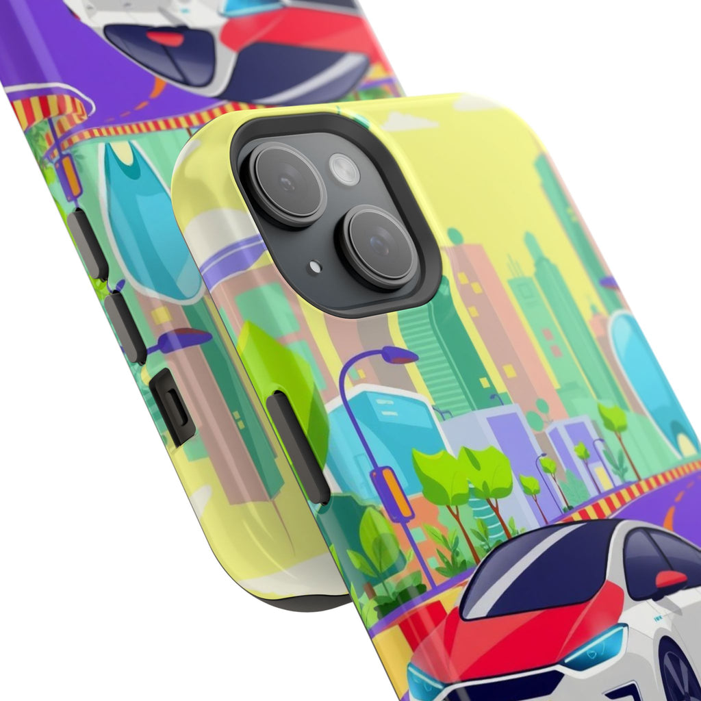 iPhone Electric Car Future Kids Fun Phone Case Gift Slim Snap Case · iPhone Case