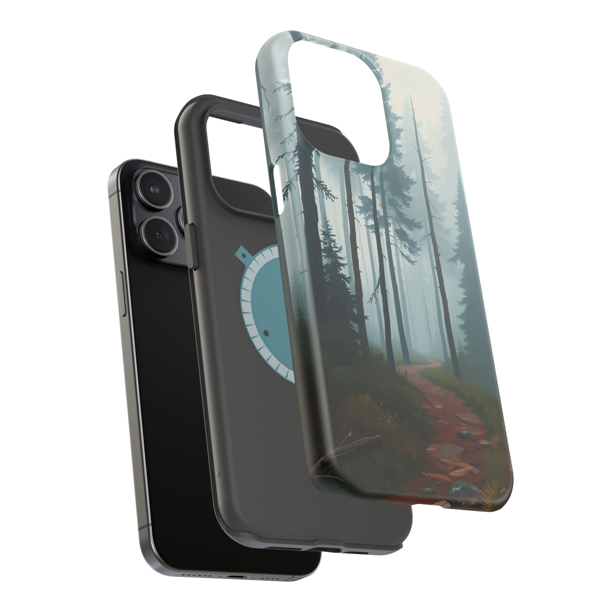iPhone Serene Misty Forest Path Design Slim Everyday Designer Case · iPhone Case