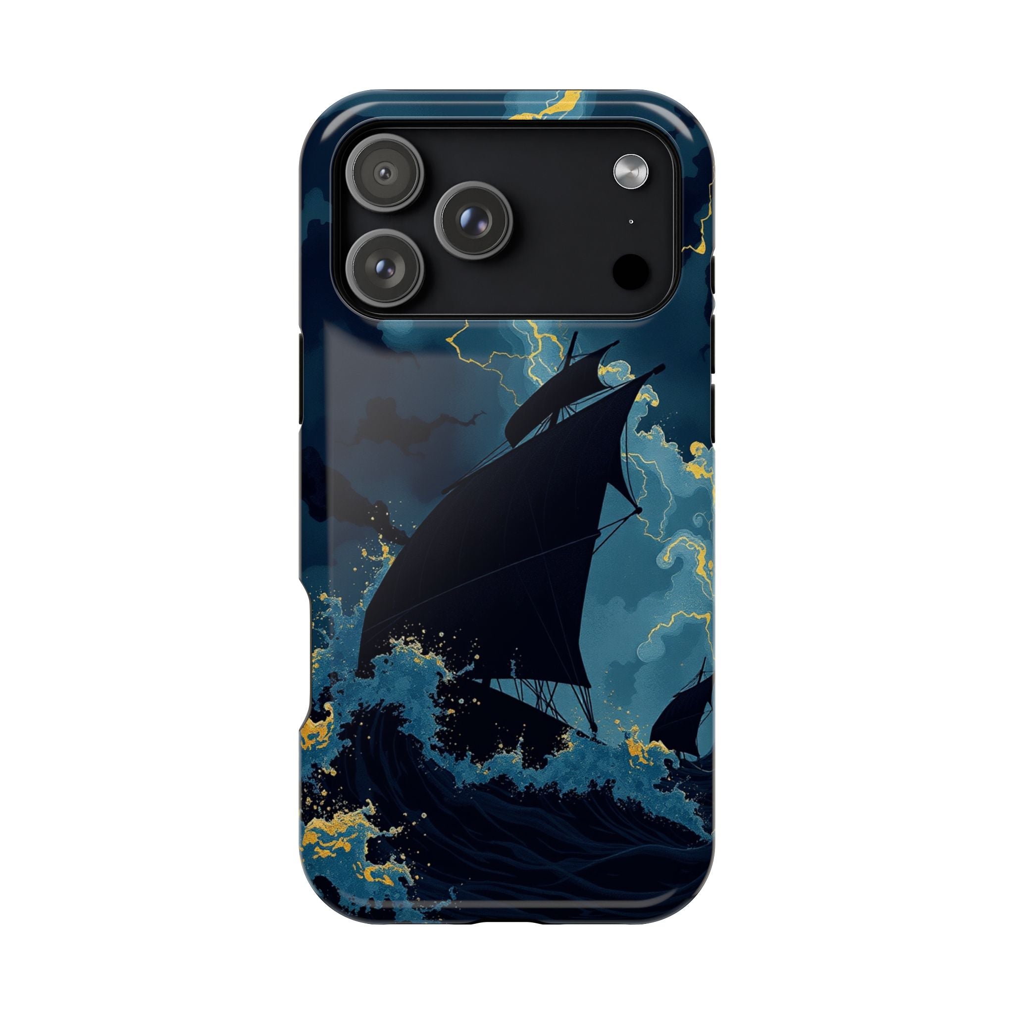 iPhone Black And Crimson Storm at Sea Slim Everyday Designer Case · iPhone Case